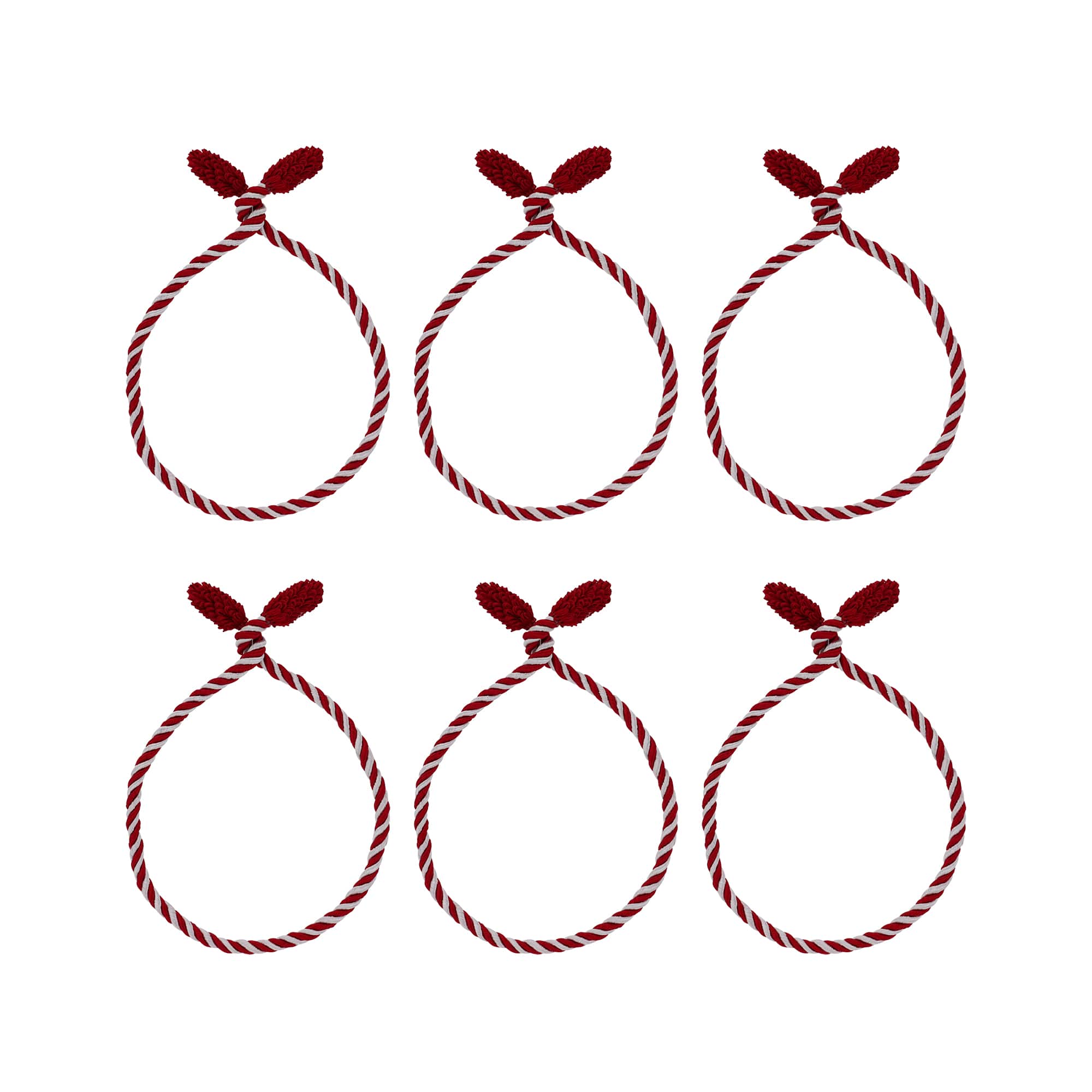 Haute Decor 20" Red & White Decorative Twist Ties, 6ct.