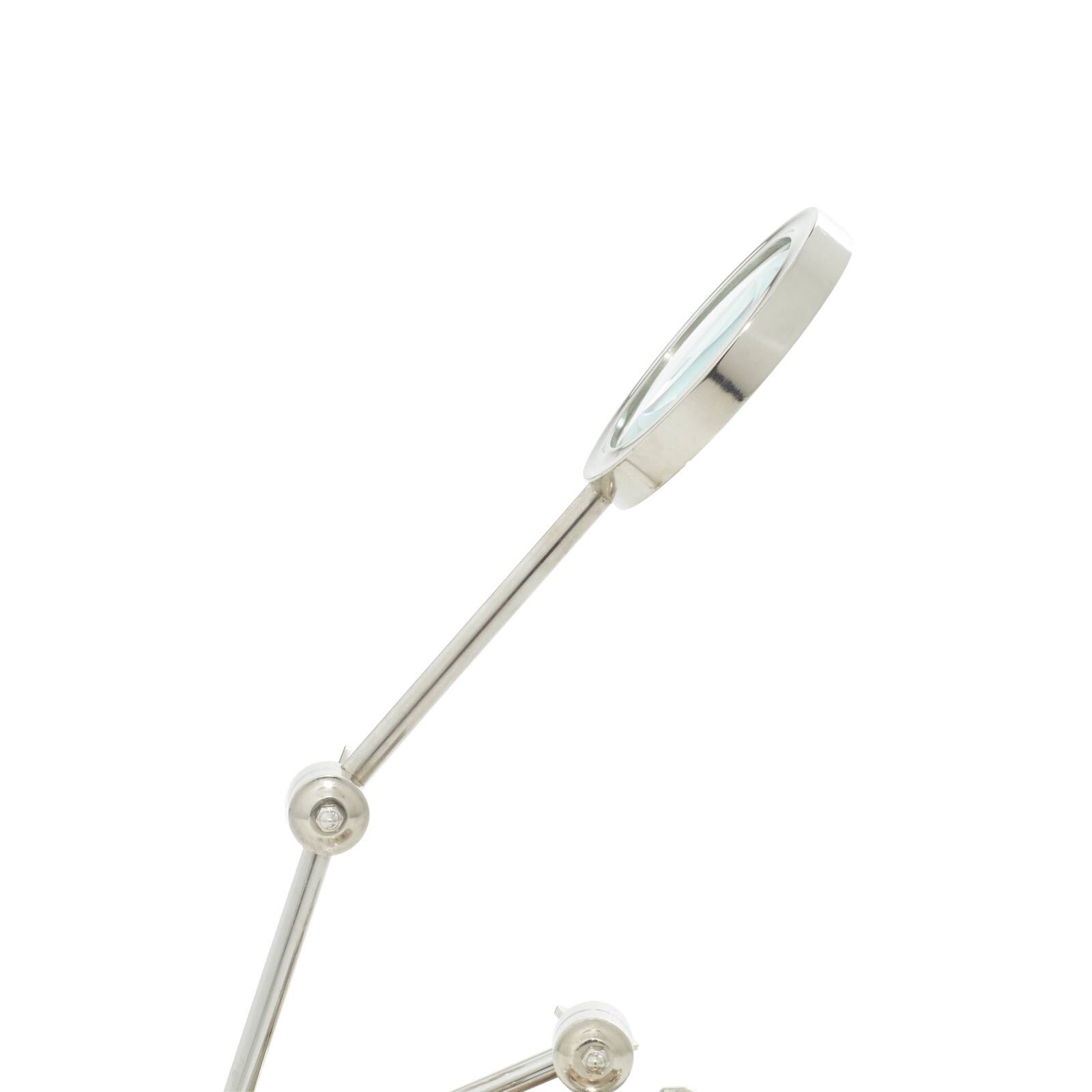 Silver Aluminum Traditional Magnifying Glass, 20&#x22; x 6&#x22; x 6&#x22;