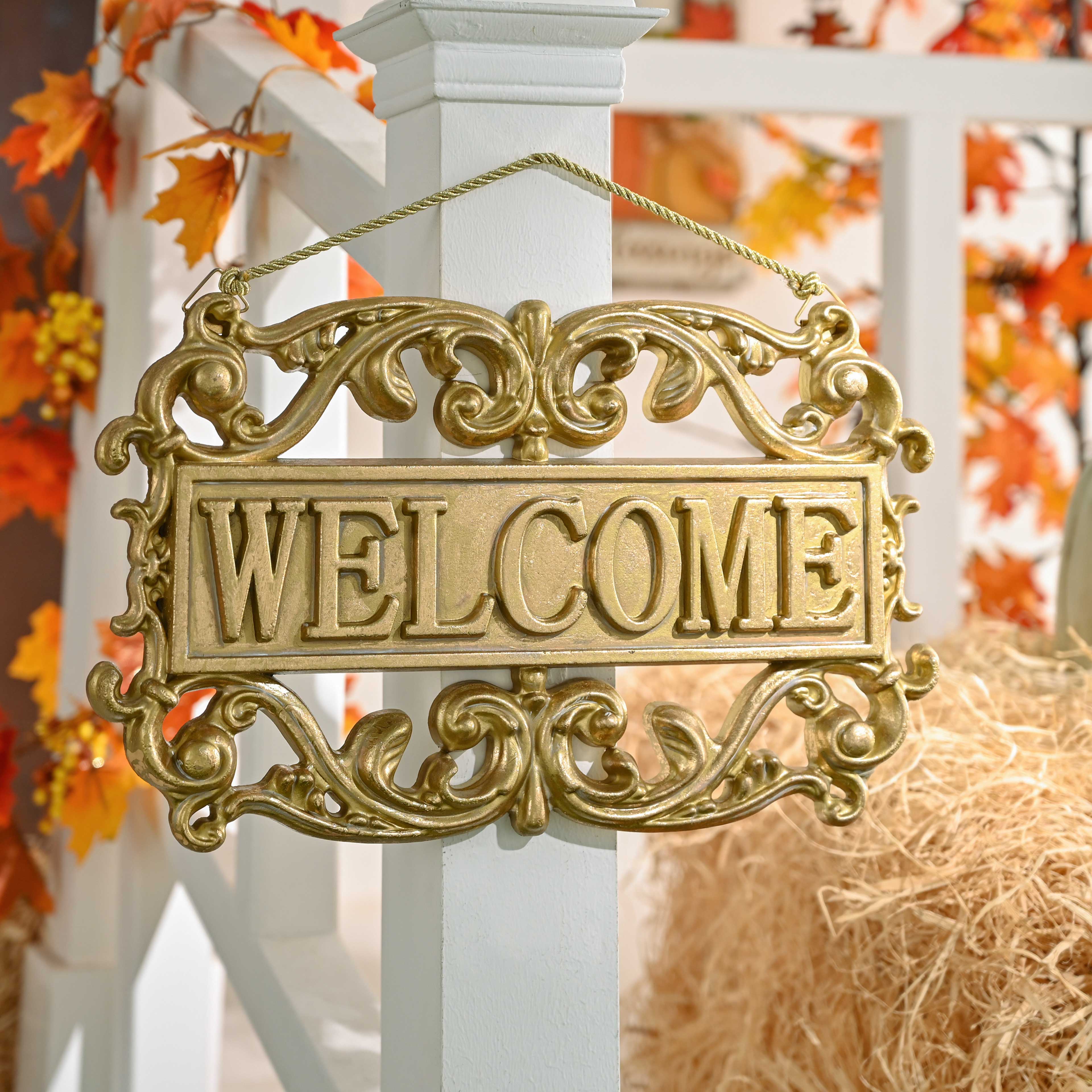 15&#x22; Gold Welcome Sign Wall D&#xE9;cor by Ashland&#xAE;