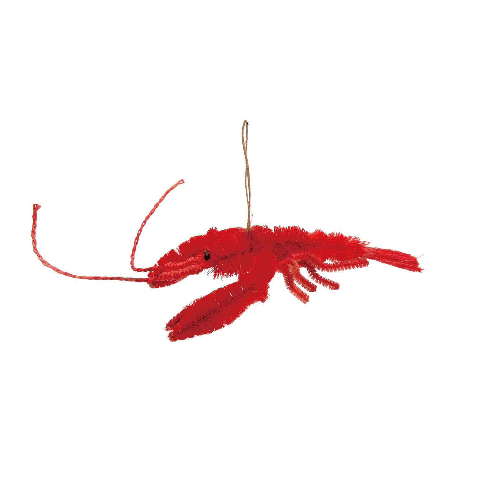 Red Sisal Bottle Brush Lobster Ornament