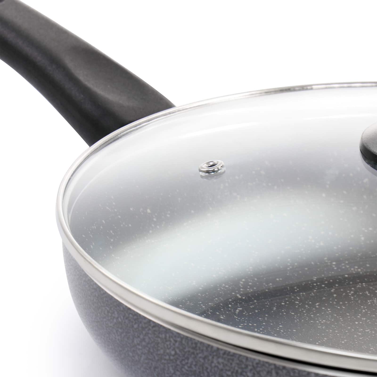 Oster Pallermo 3.5qt. Charcoal Aluminum Nonstick Sauté Pan with Lid