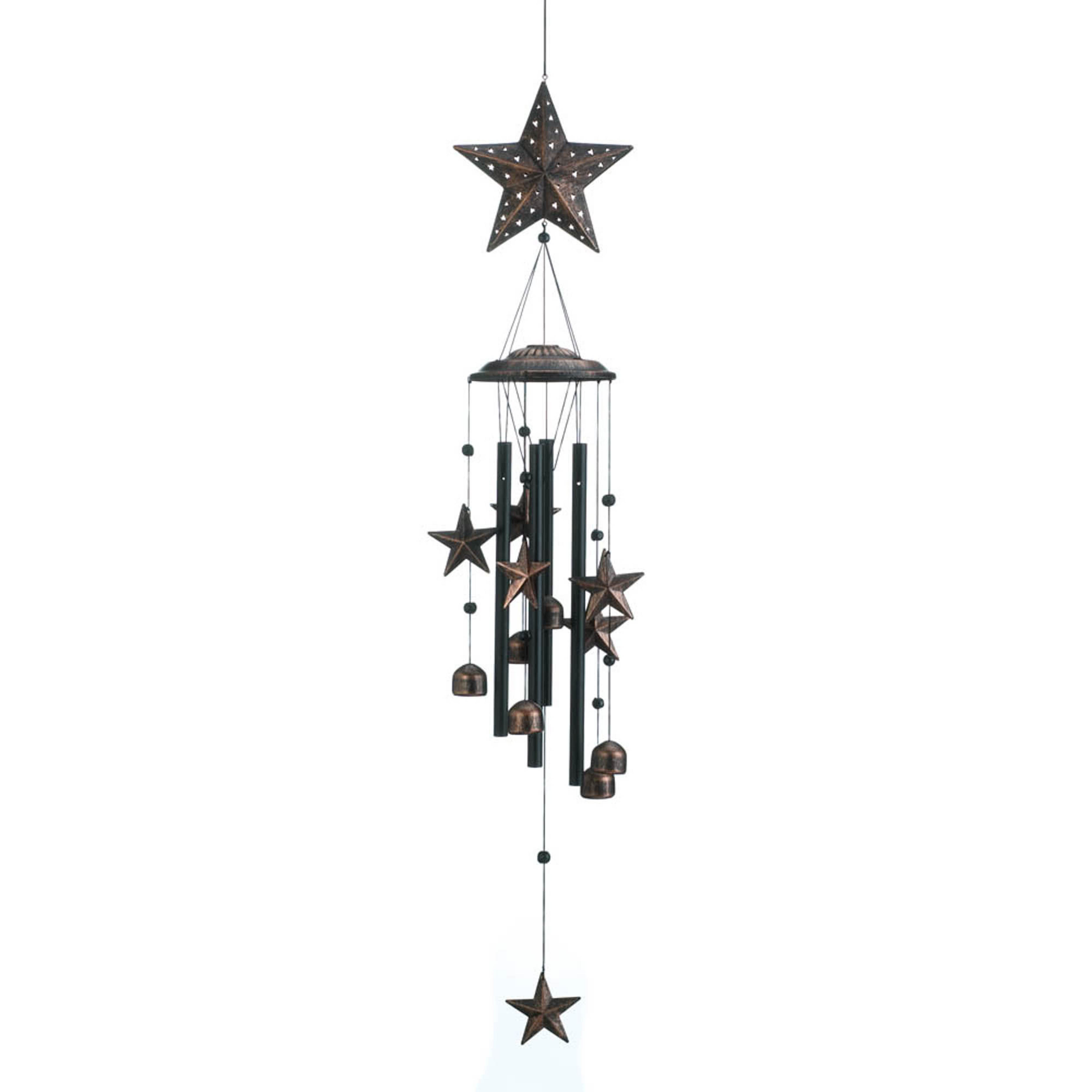 34&#x22; Bronze Stars Wind Chime