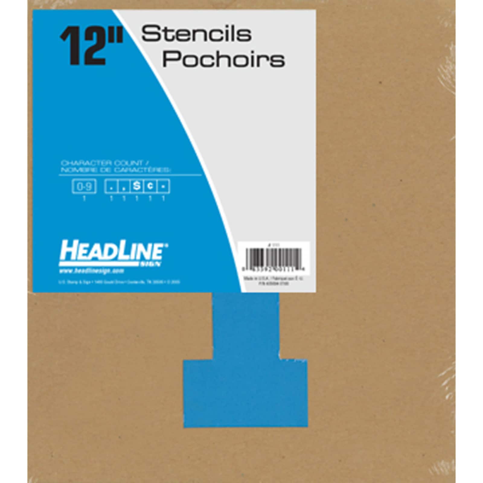 Headline/Geotype 12&#x22; Numbers Stencils