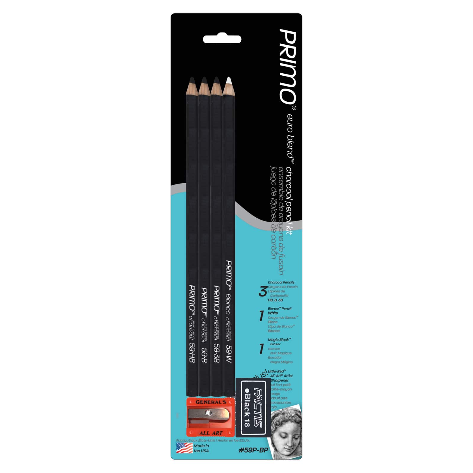 Pack of 2 General B Primo Charcoal Pencil 