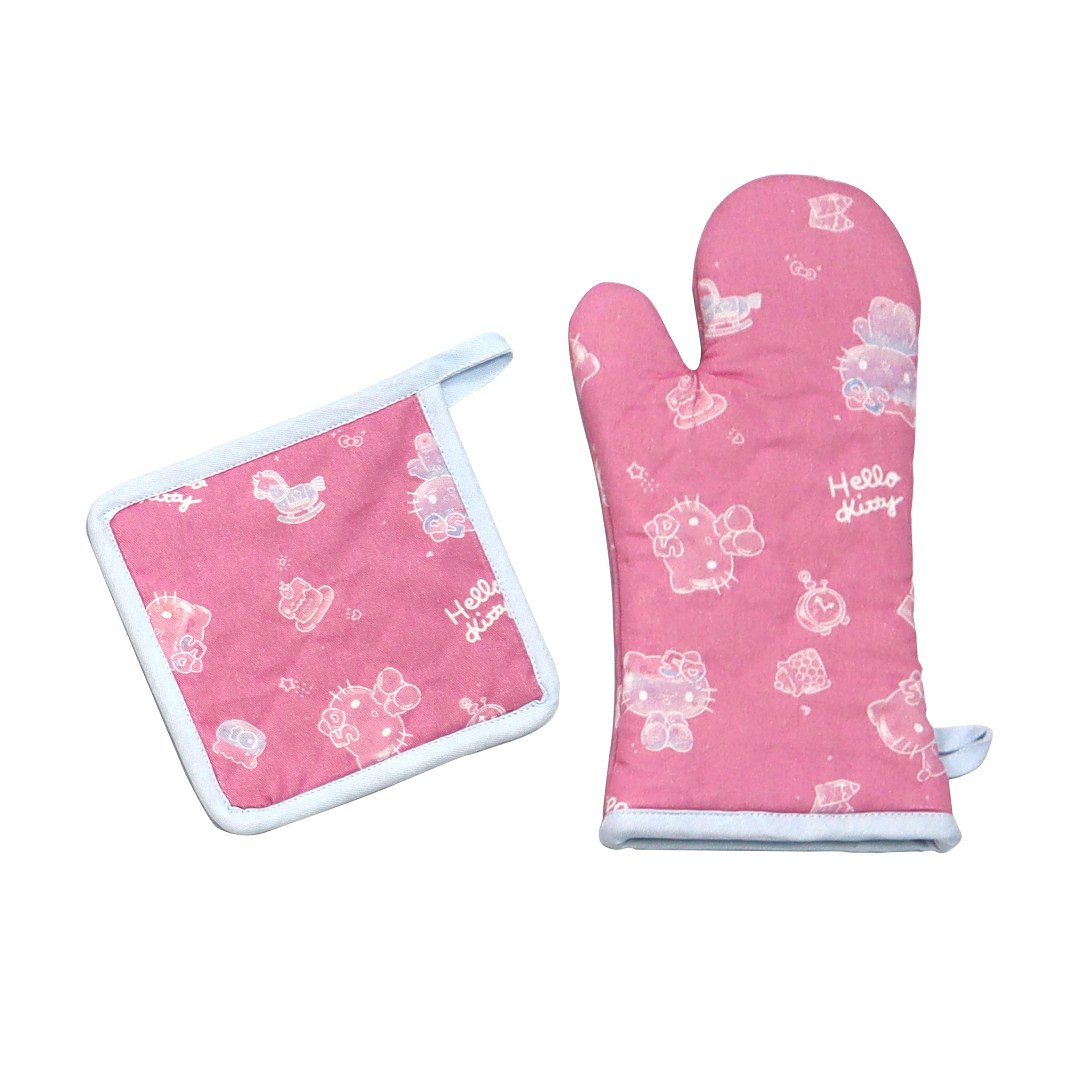 Handstand Kitchen Hello Kitty&#xAE; 50th Anniversary Oven Mitt &#x26; Potholder Set