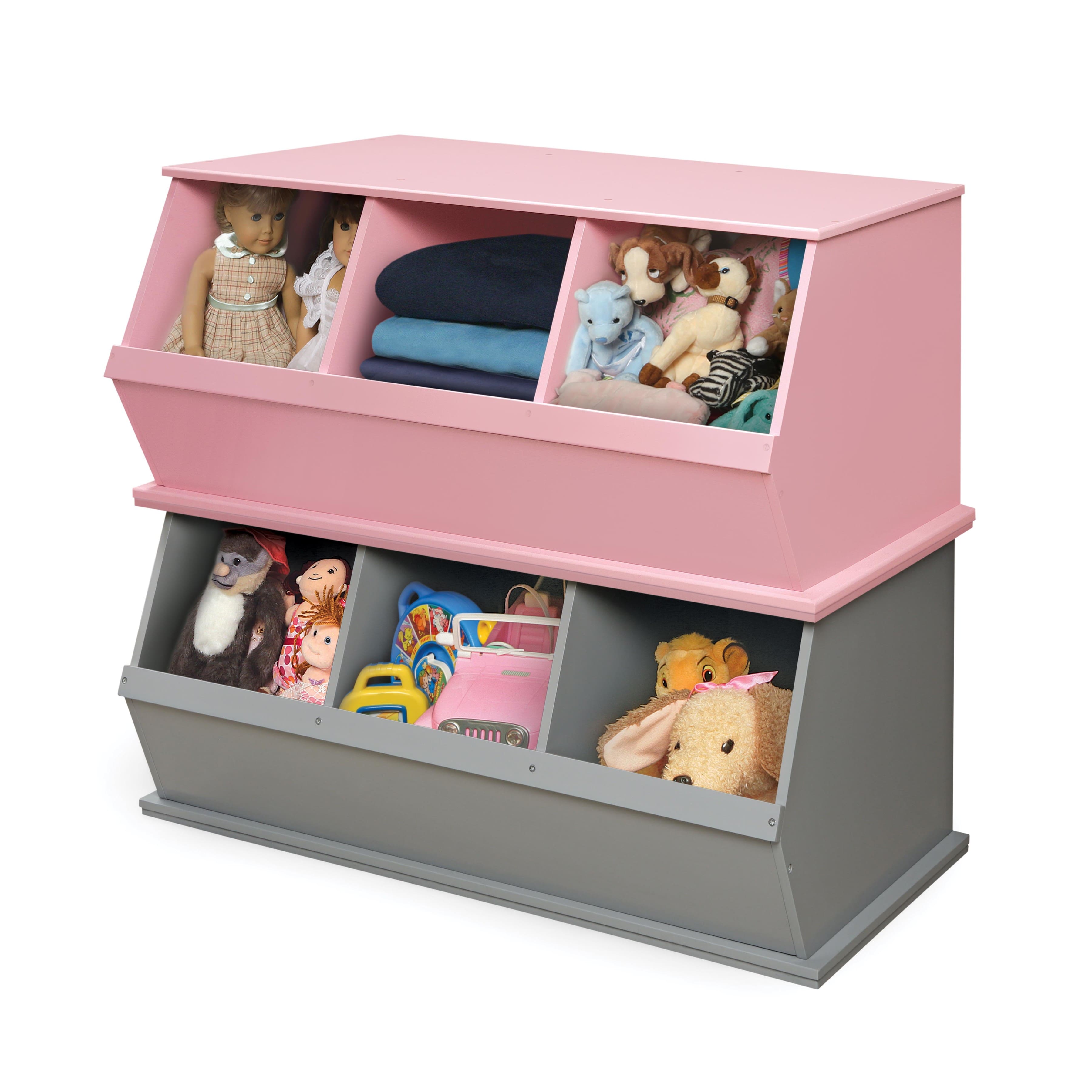 Badger Basket 3 Bin Stackable Storage Cubby