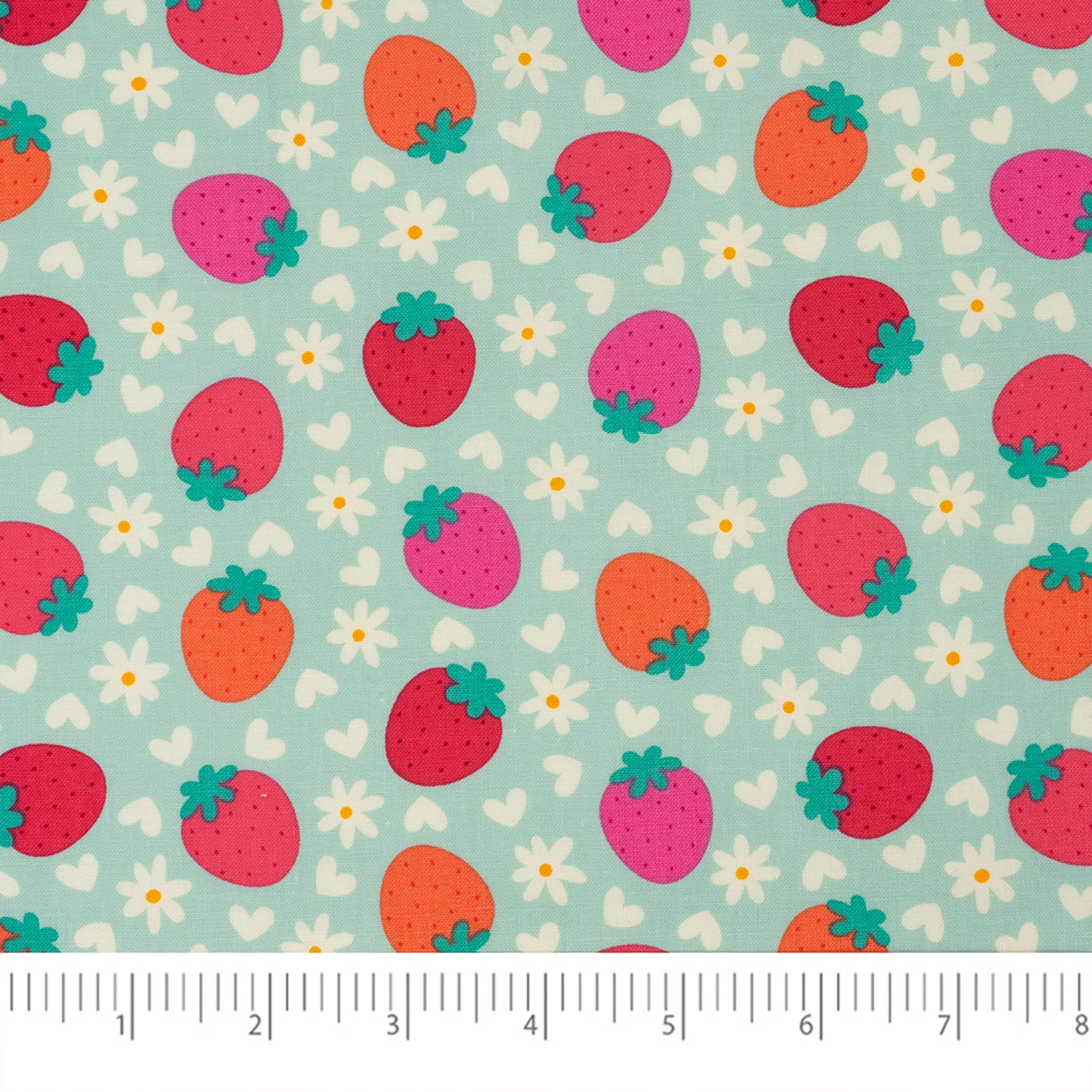 SINGER Modern Strawberry Cotton Fabric