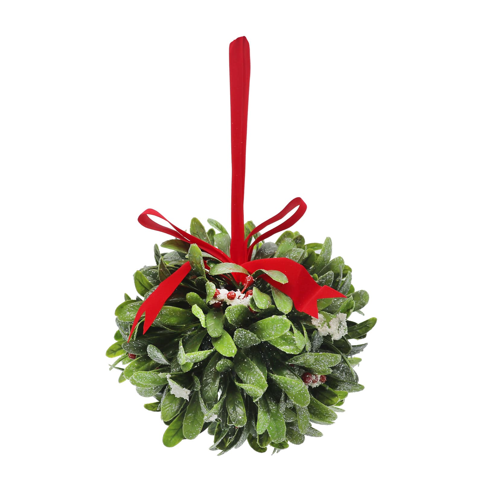 7&#x22; Hanging Frosted Mistletoe Ball by Ashland&#xAE;