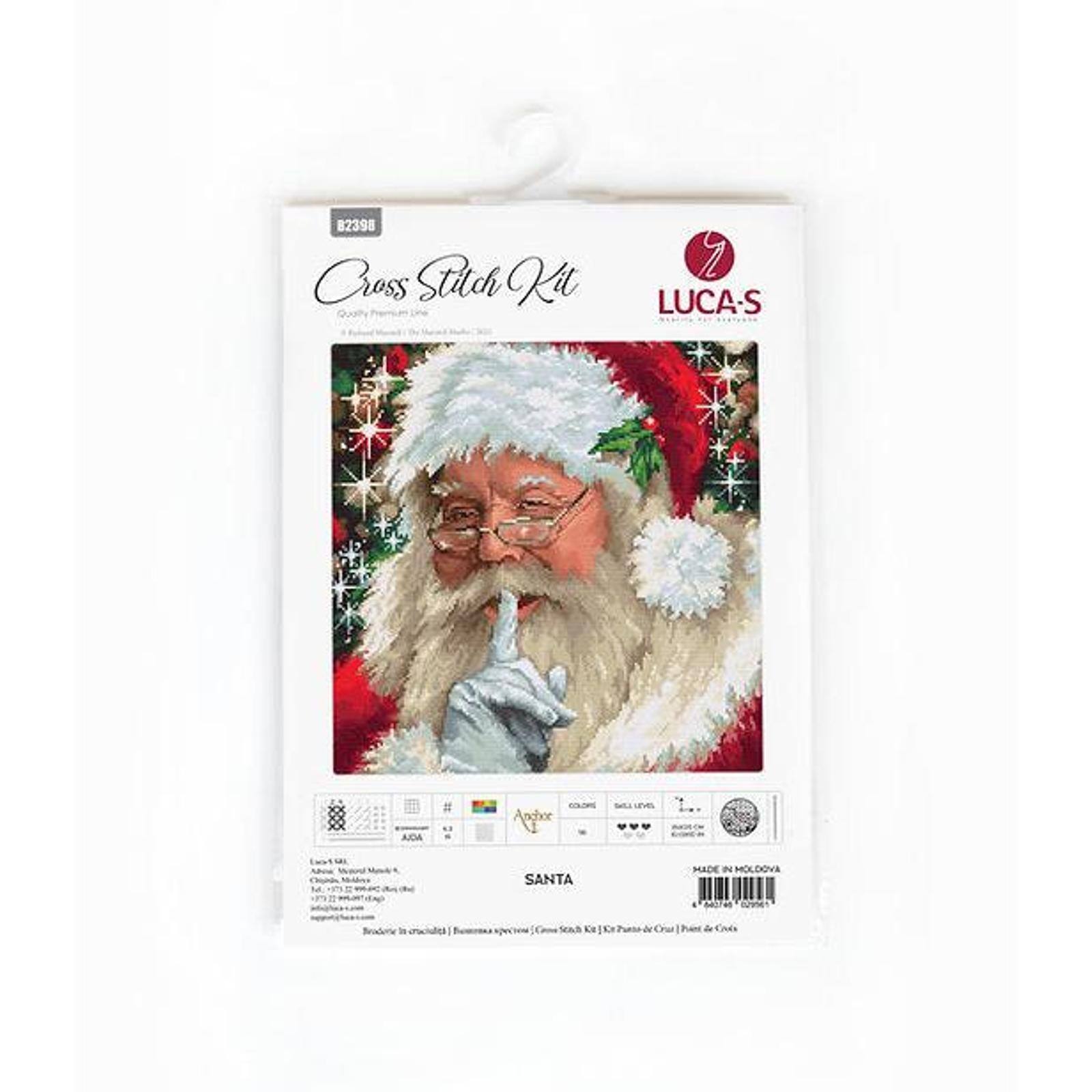 Luca-S Santa Counted Cross Stitch Kit Counted Cross Stitch Kit