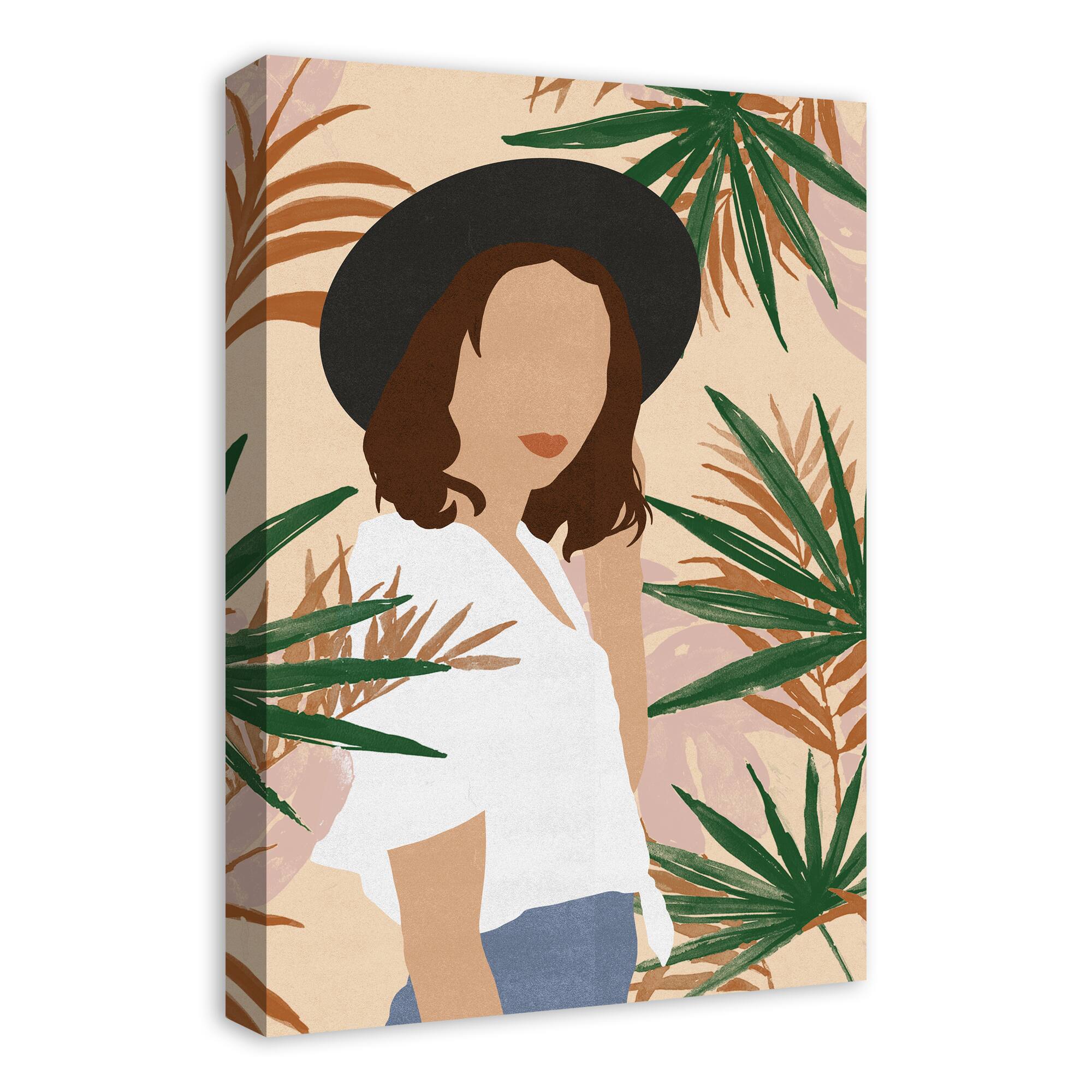 Jungle Girl Fashion Canvas Wall Art