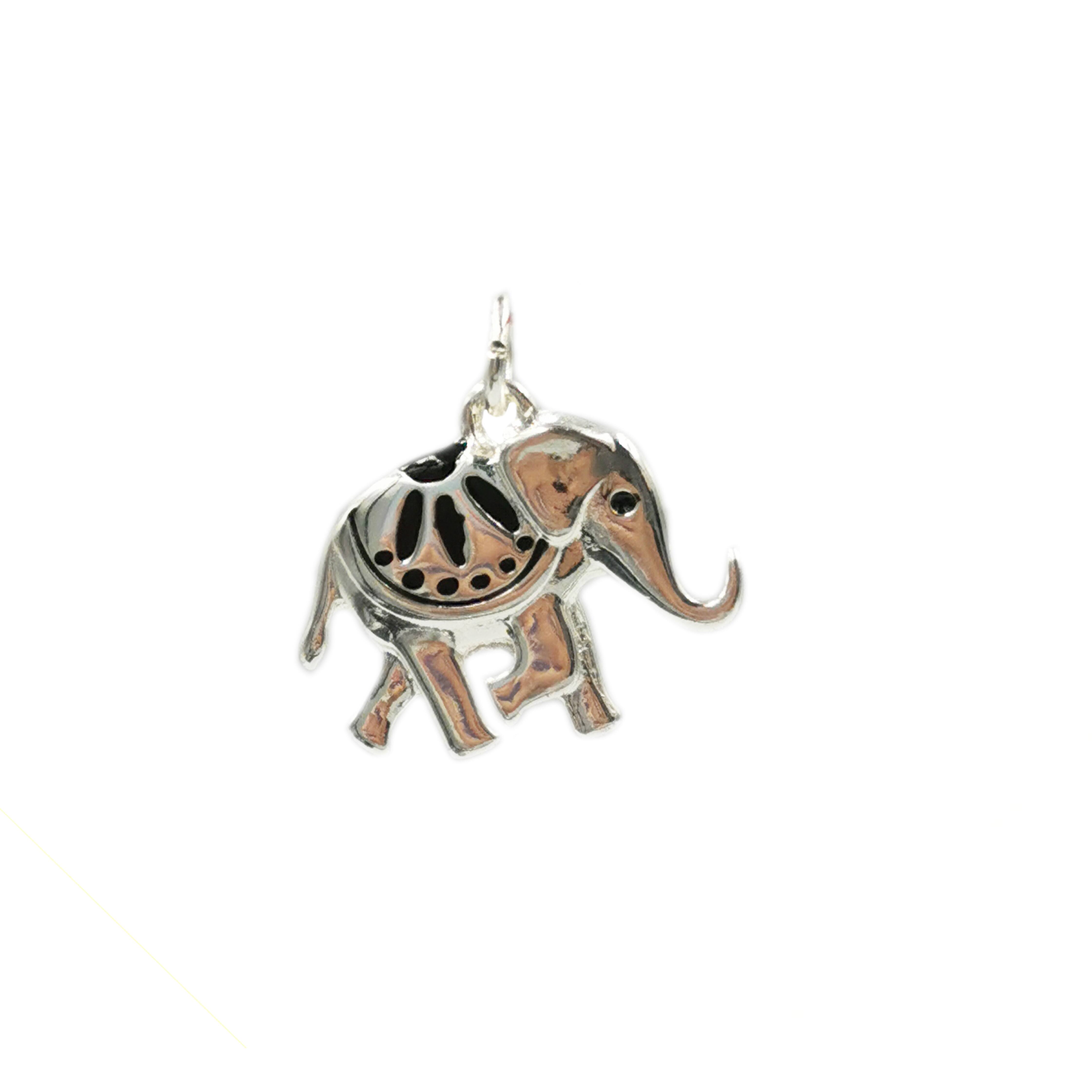 Charmalong™ Antique Silver Plated Elephant Charm by Bead Landing™