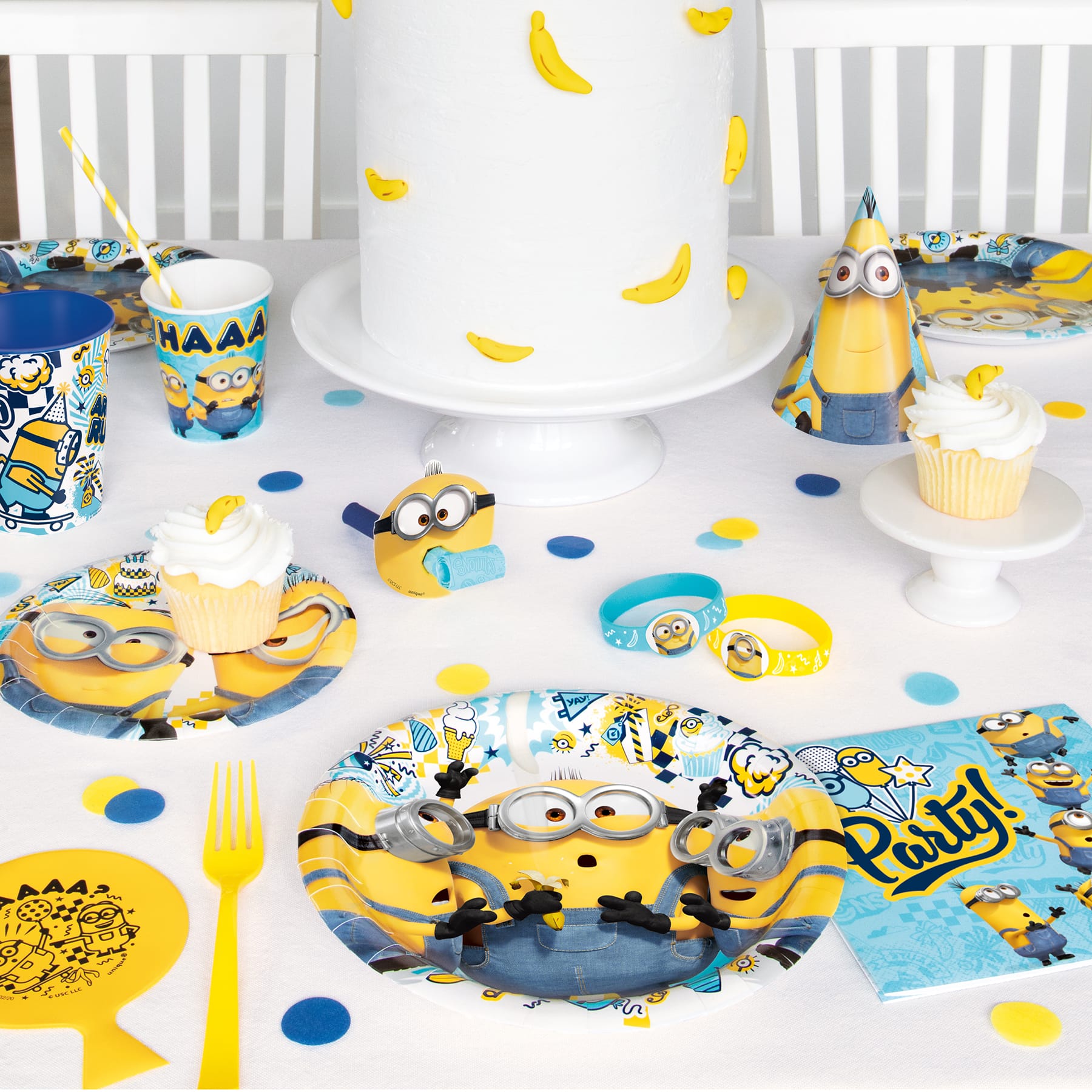 Minions Despicable Me Birthday Party Supplies Plates Table Cover Napkins New 