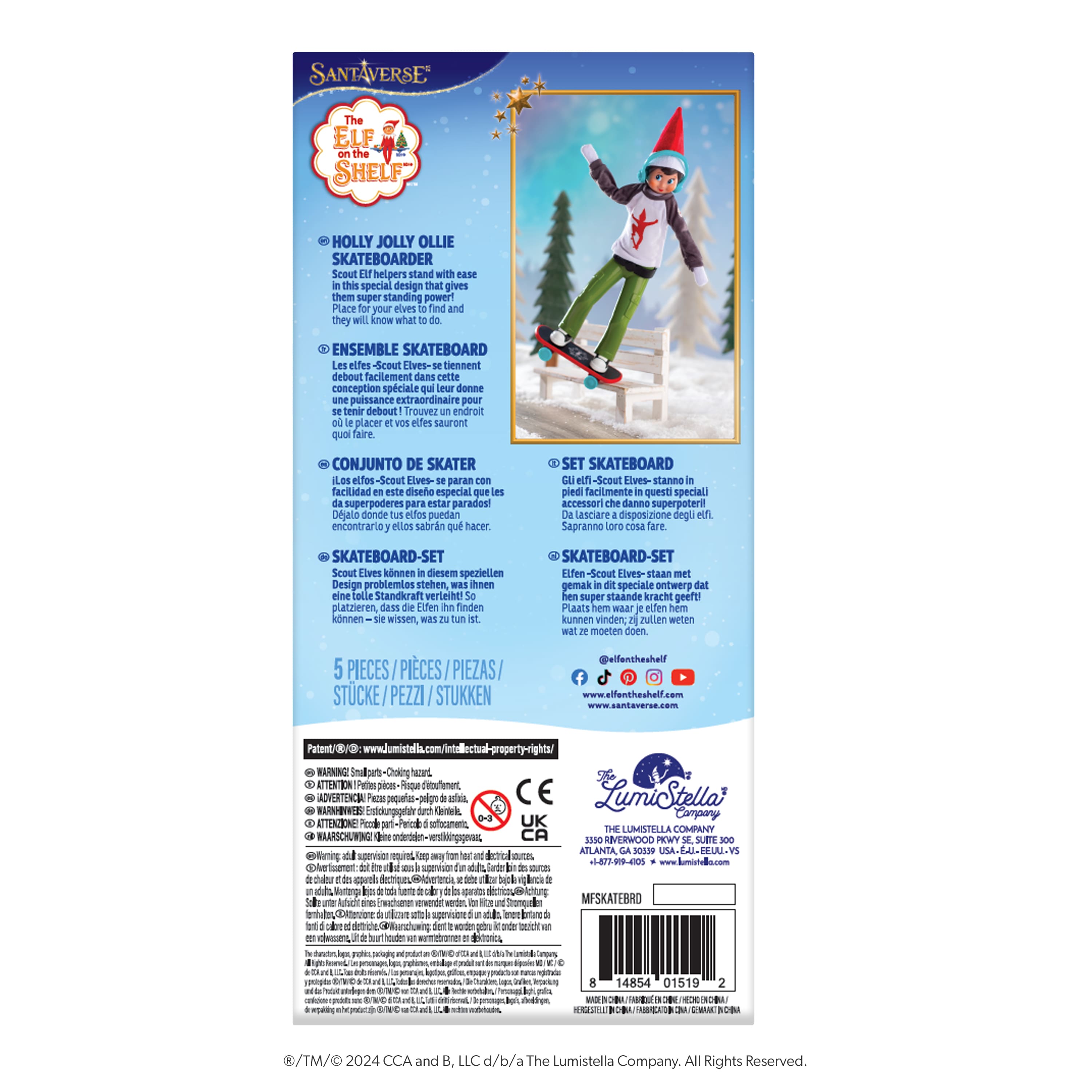 The Elf on the Shelf&#xAE; MagiFreez&#xAE; Holly Jolly Ollie Skateboard Set