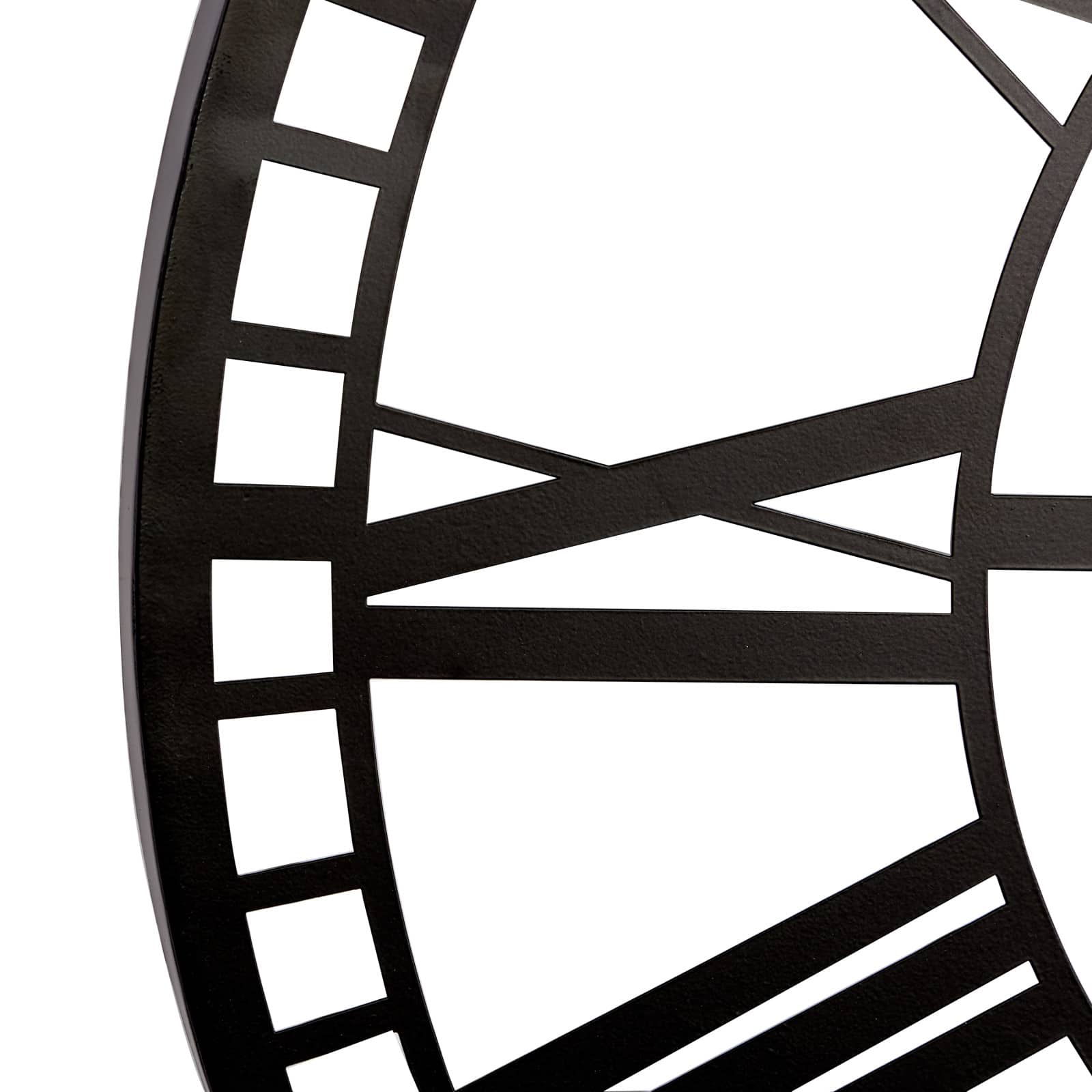 28" Black Metal Contemporary Wall Clock