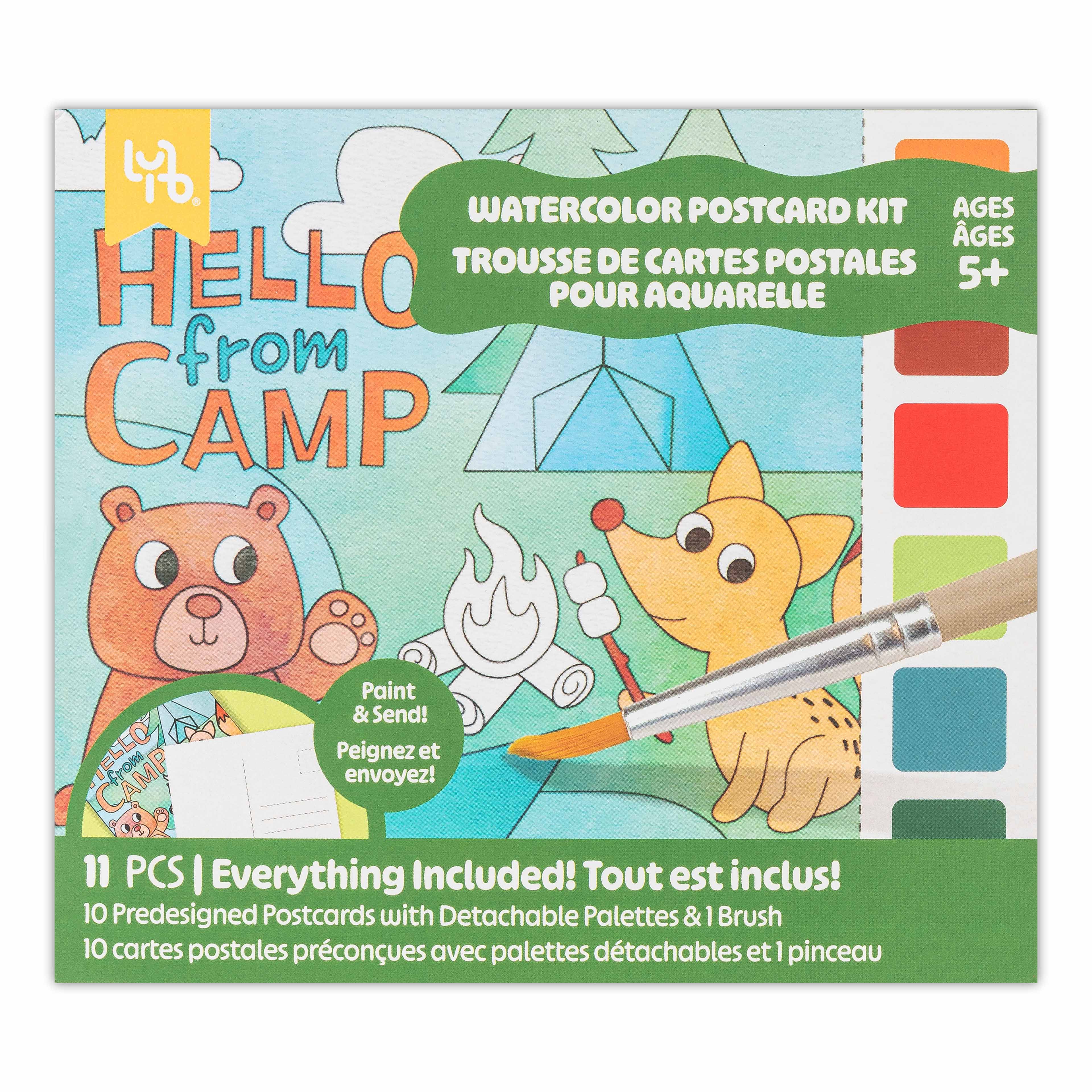 Little Yellow Bicycle&#xAE; Hello from Camp Watercolor Postcard Kit
