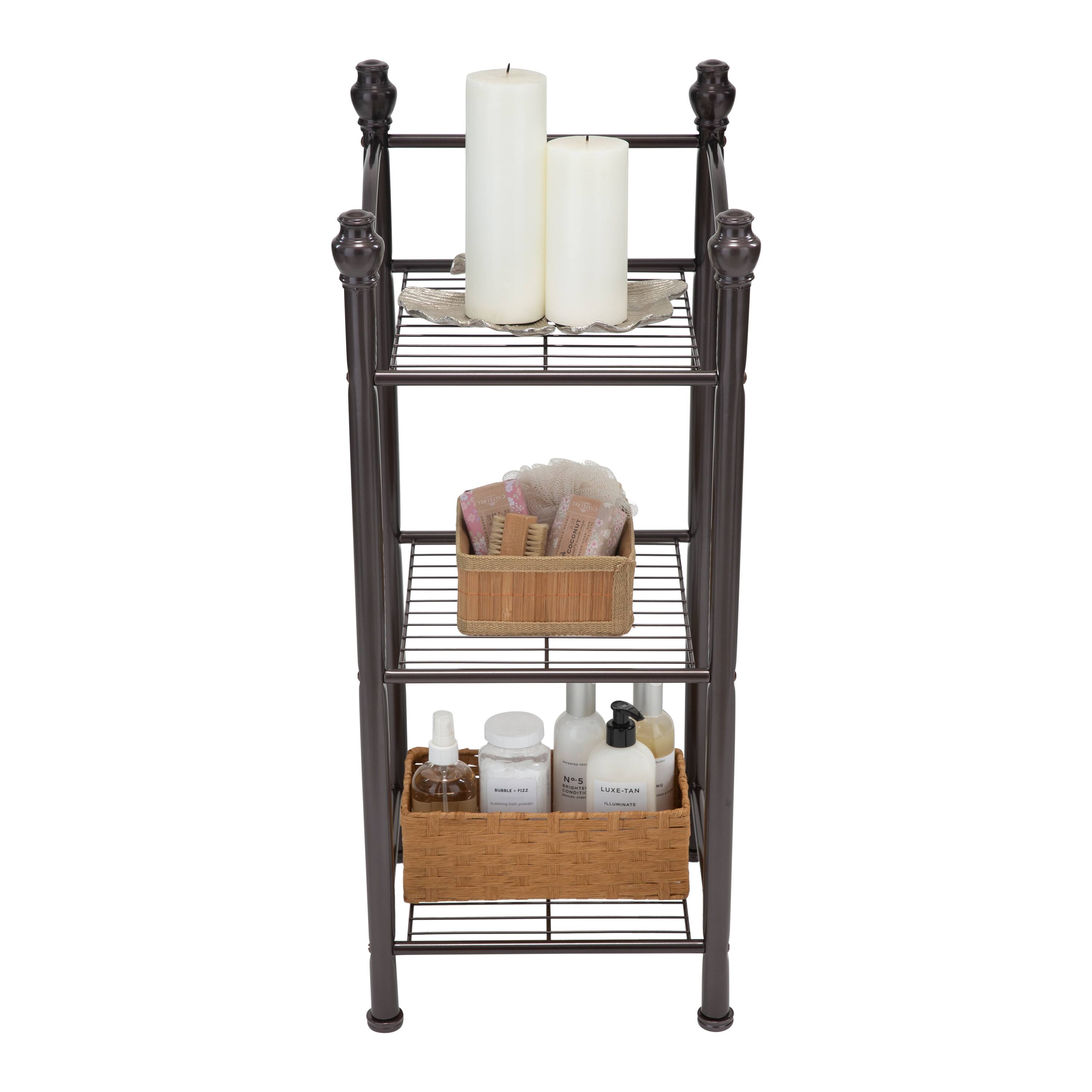 Organize It All 30" Belgium Oil Rubbed Bronze 3-Tier Shelving Tower