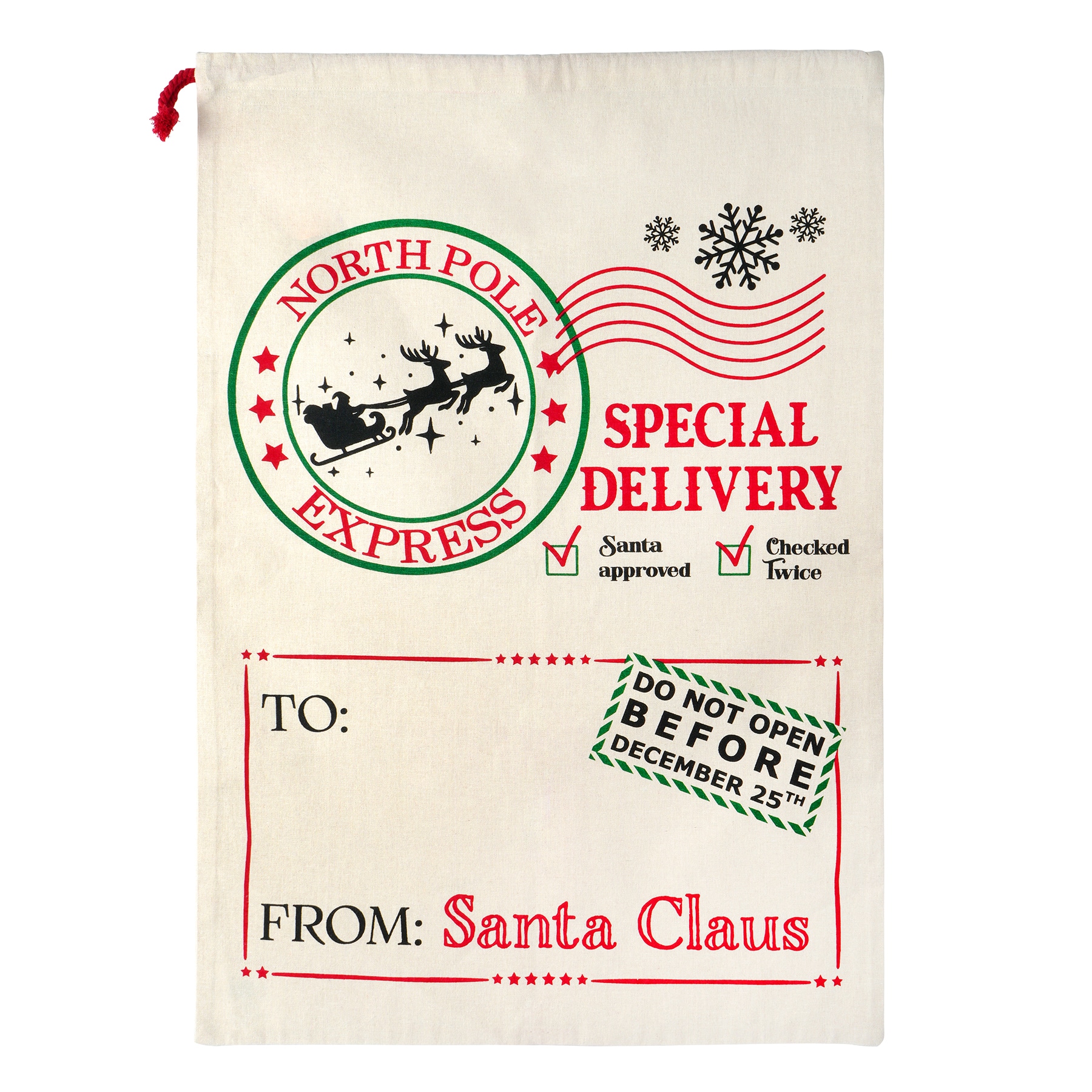 Large Do Not Open Santa Sack by Celebrate It™