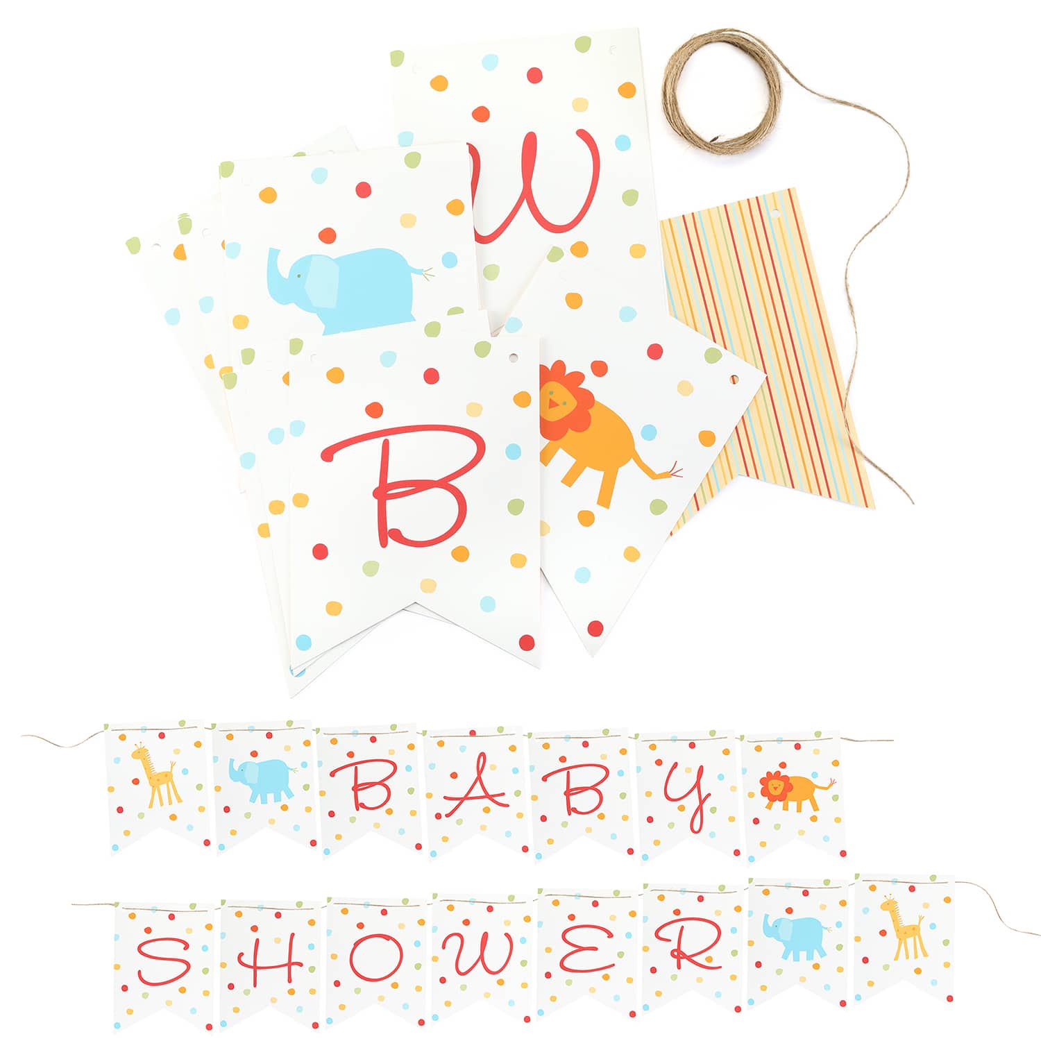 Hortense B. Hewitt Co. 15ft. Jungle Animals Baby Shower Banner