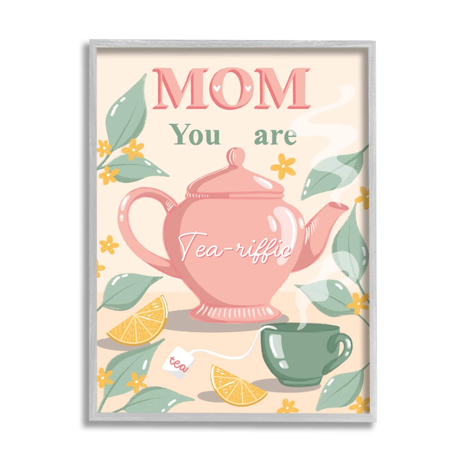 Stupell Industries Mom You Are Tea-riffic Teapot Framed Giclee Art