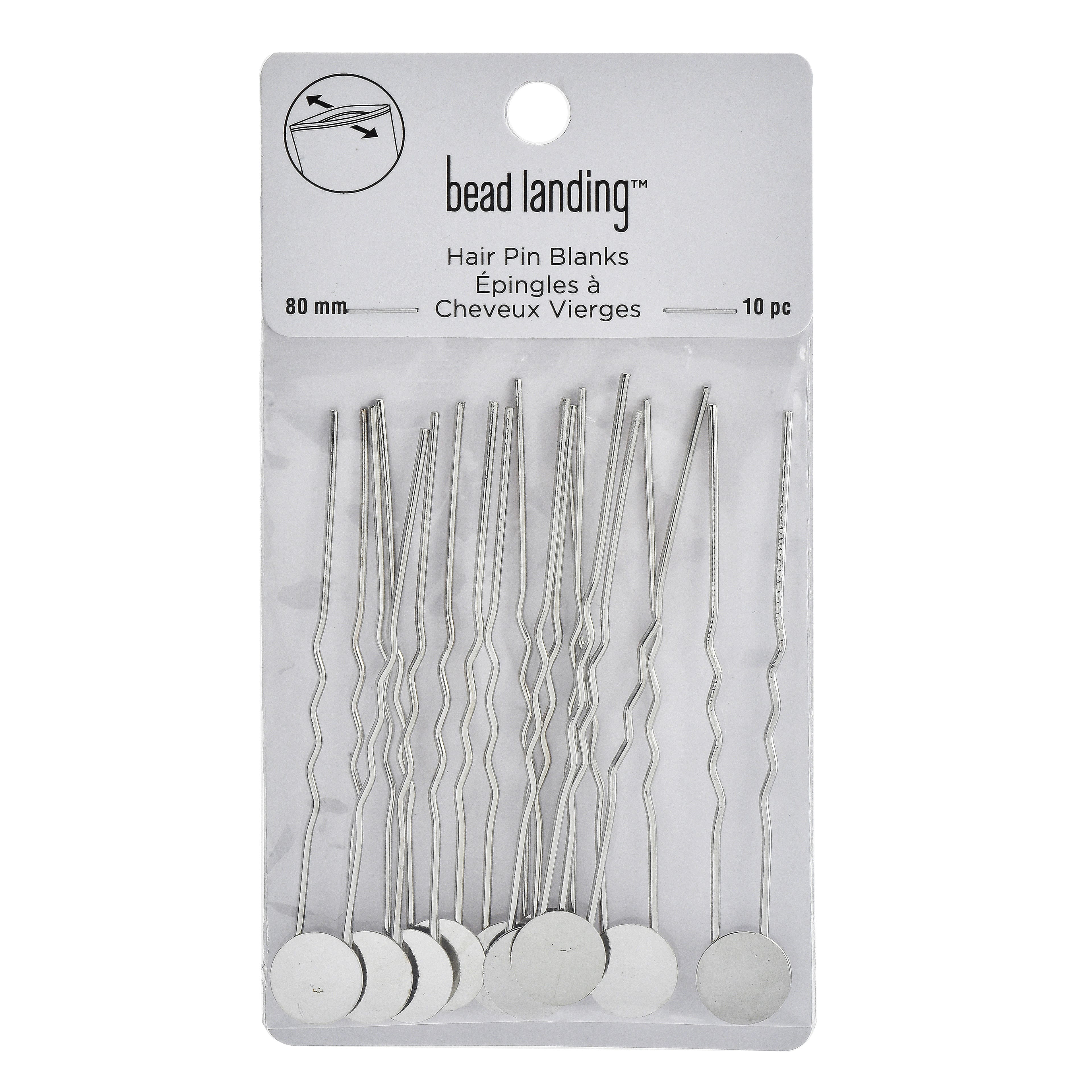 Hair Pins with 12mm Circle Blanks, 10ct. by Bead Landing&#x2122;