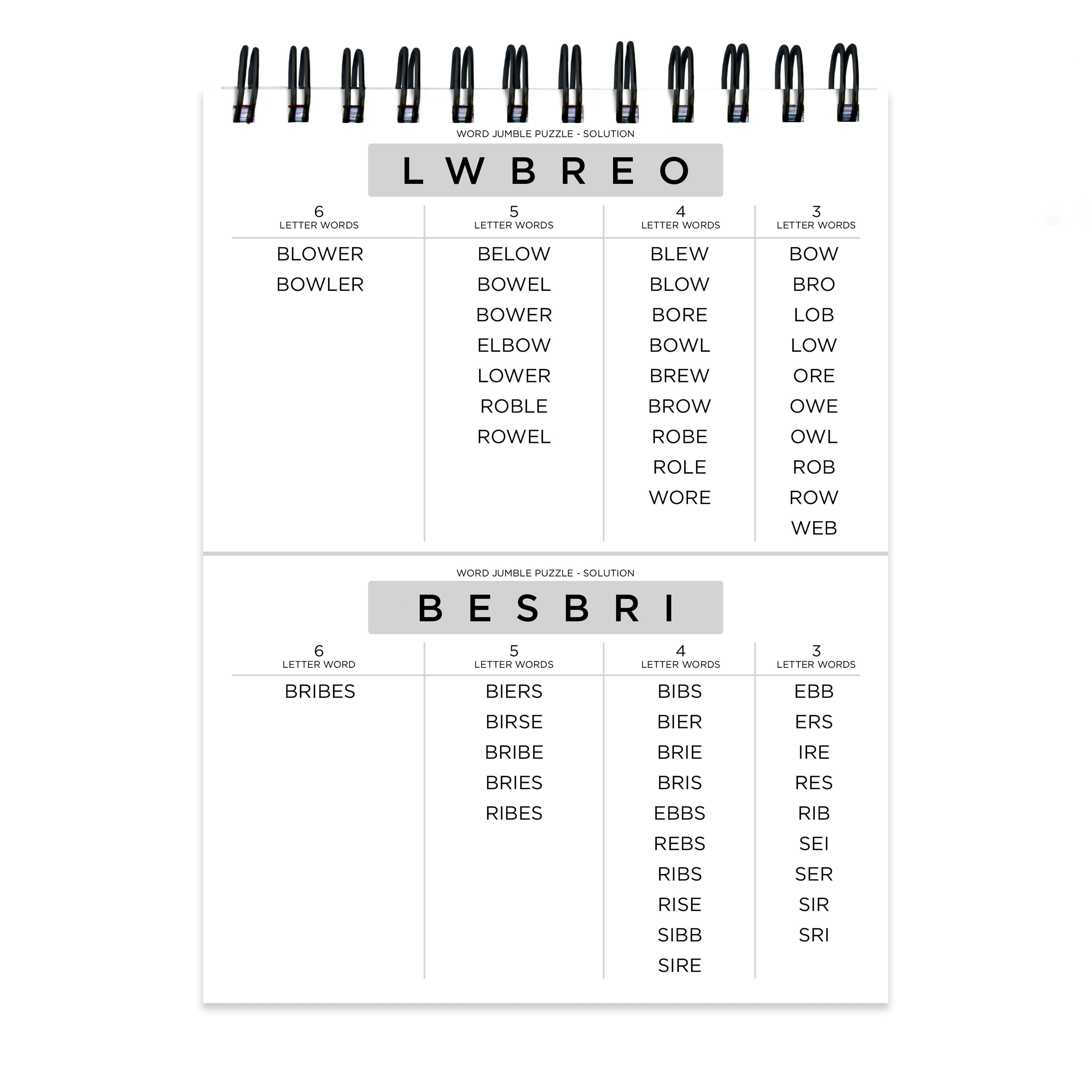 TF Publishing Word Jumble Puzzle Book