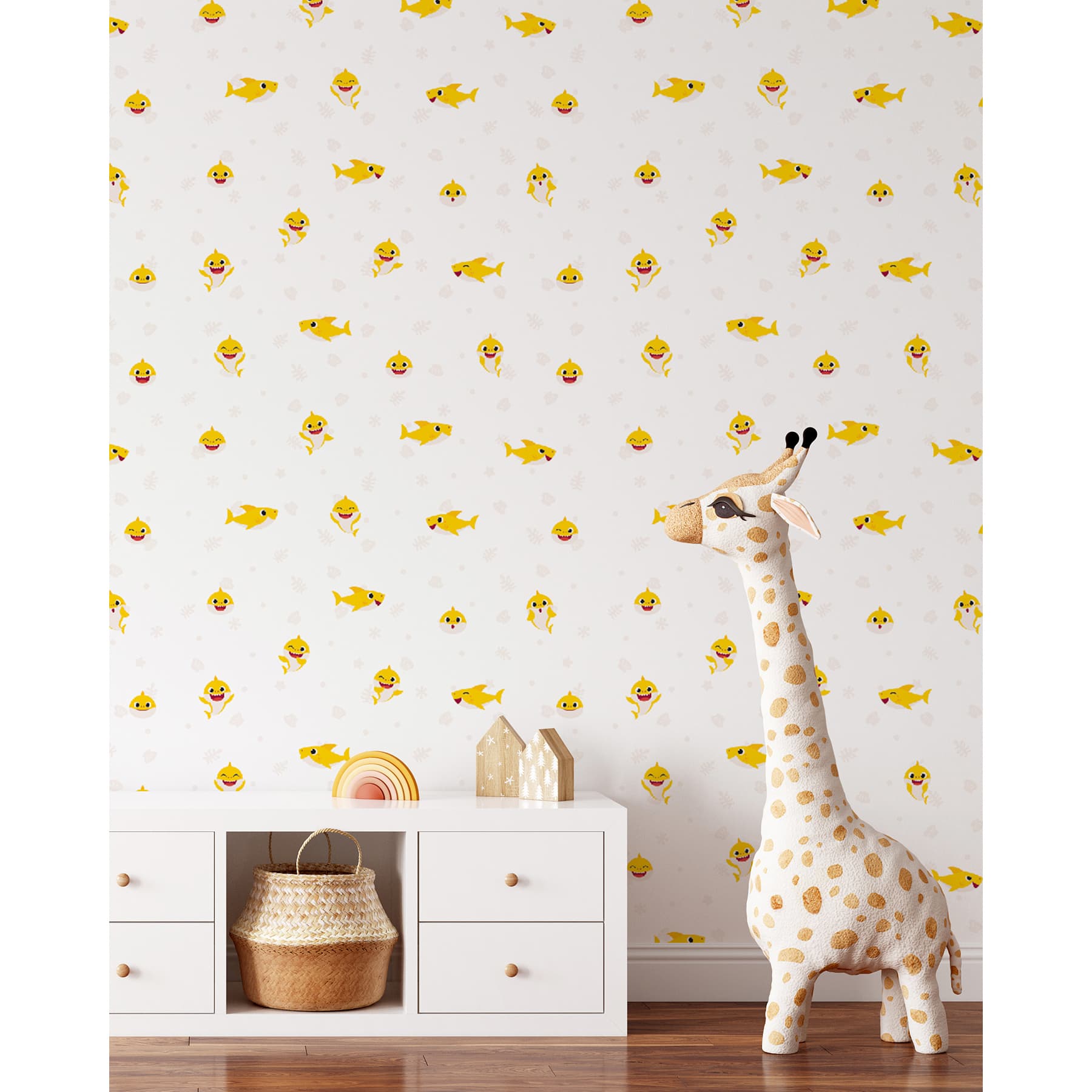 RoomMates Baby Shark Cream Peel & Stick Wallpaper
