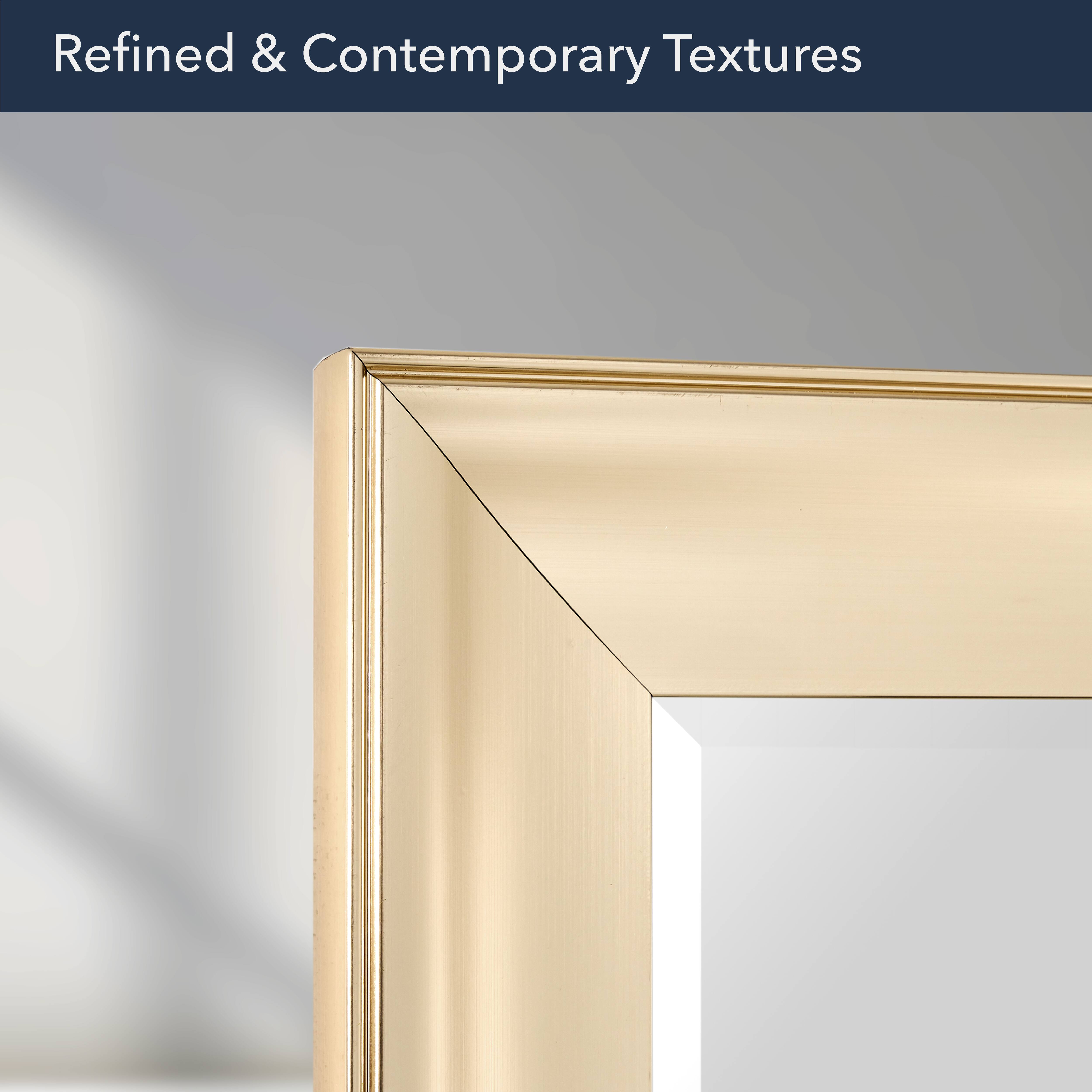 Head West 29.5" Traditional Brushed Nickel Framed Wall Vanity Mirror