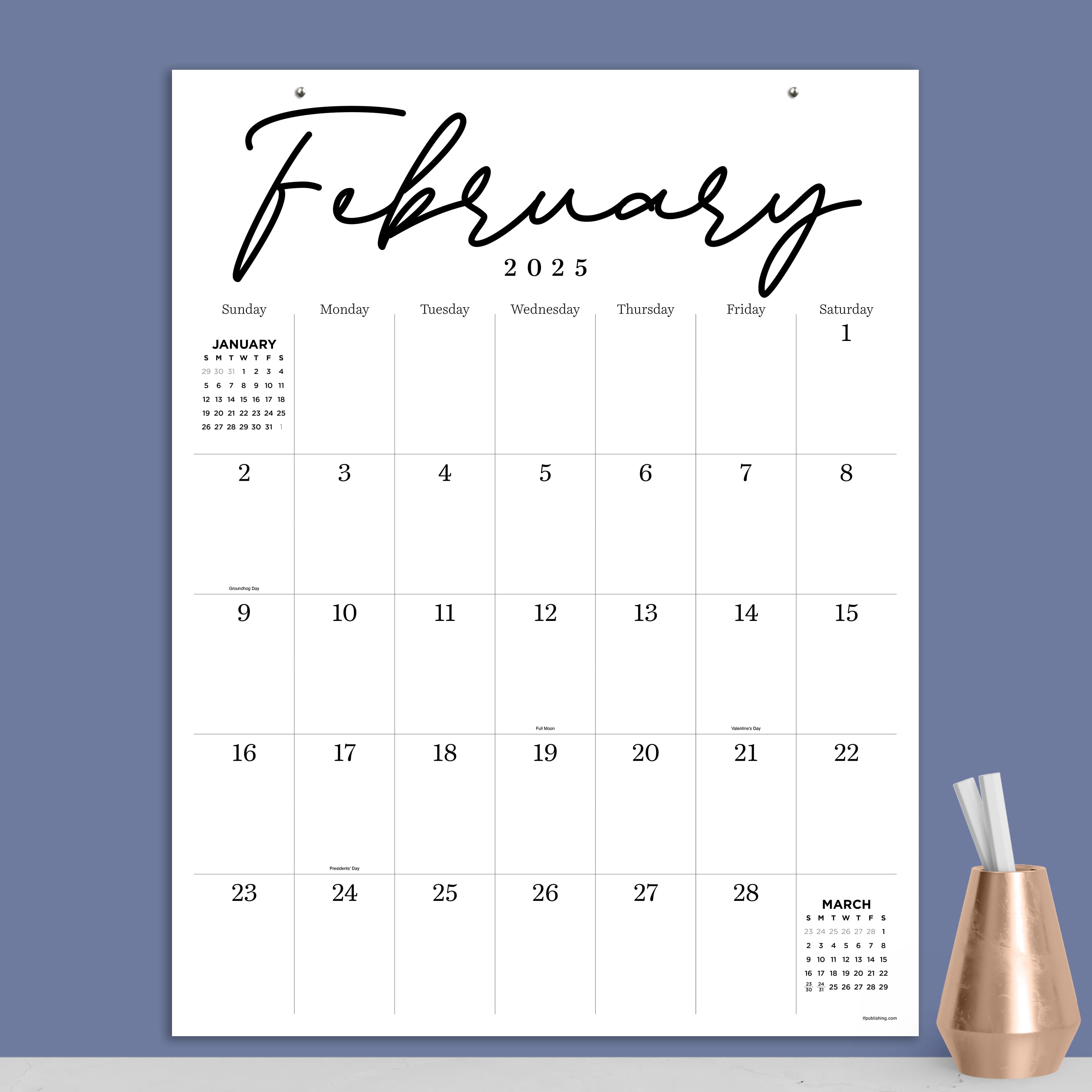 TF Publishing Medium 2025 Art Poster Wall Calendar