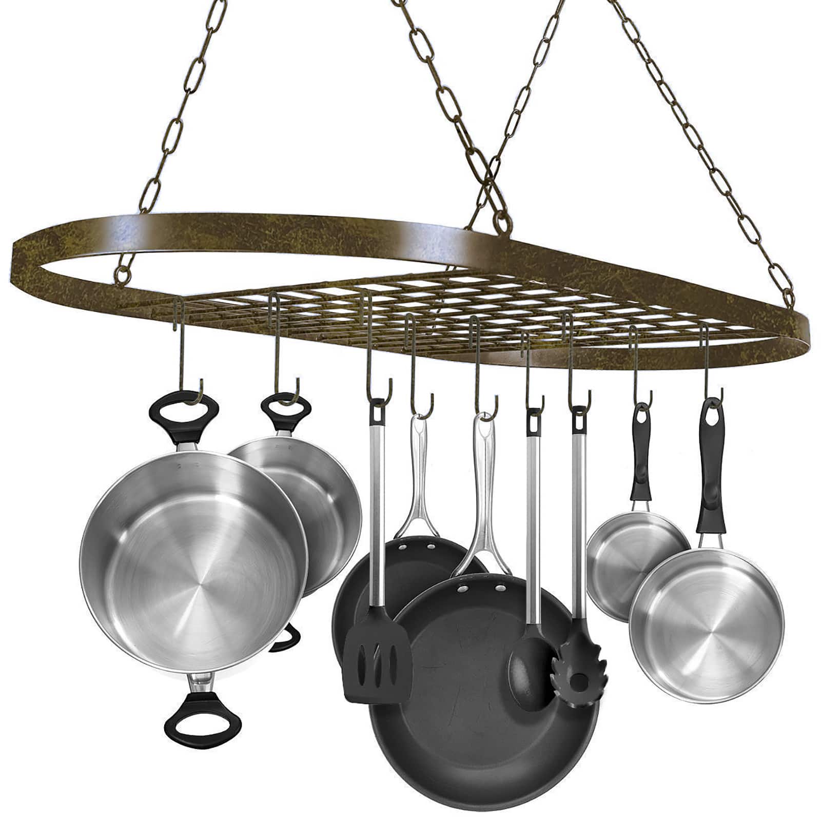 Sorbus Ceiling Mounted Pot &#x26; Pan Rack