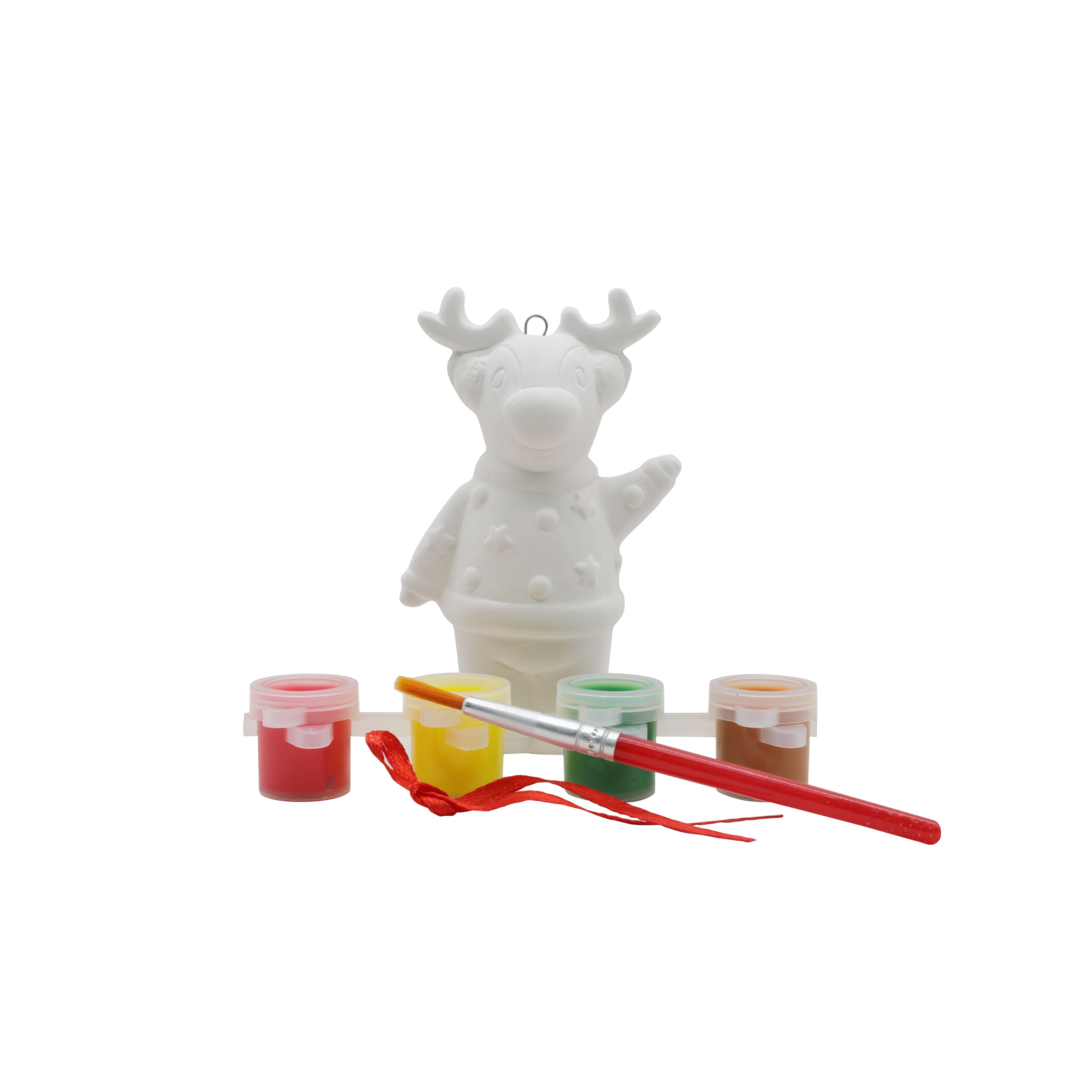 Reindeer Color Your Own Ceramic Ornament by Creatology&#x2122;