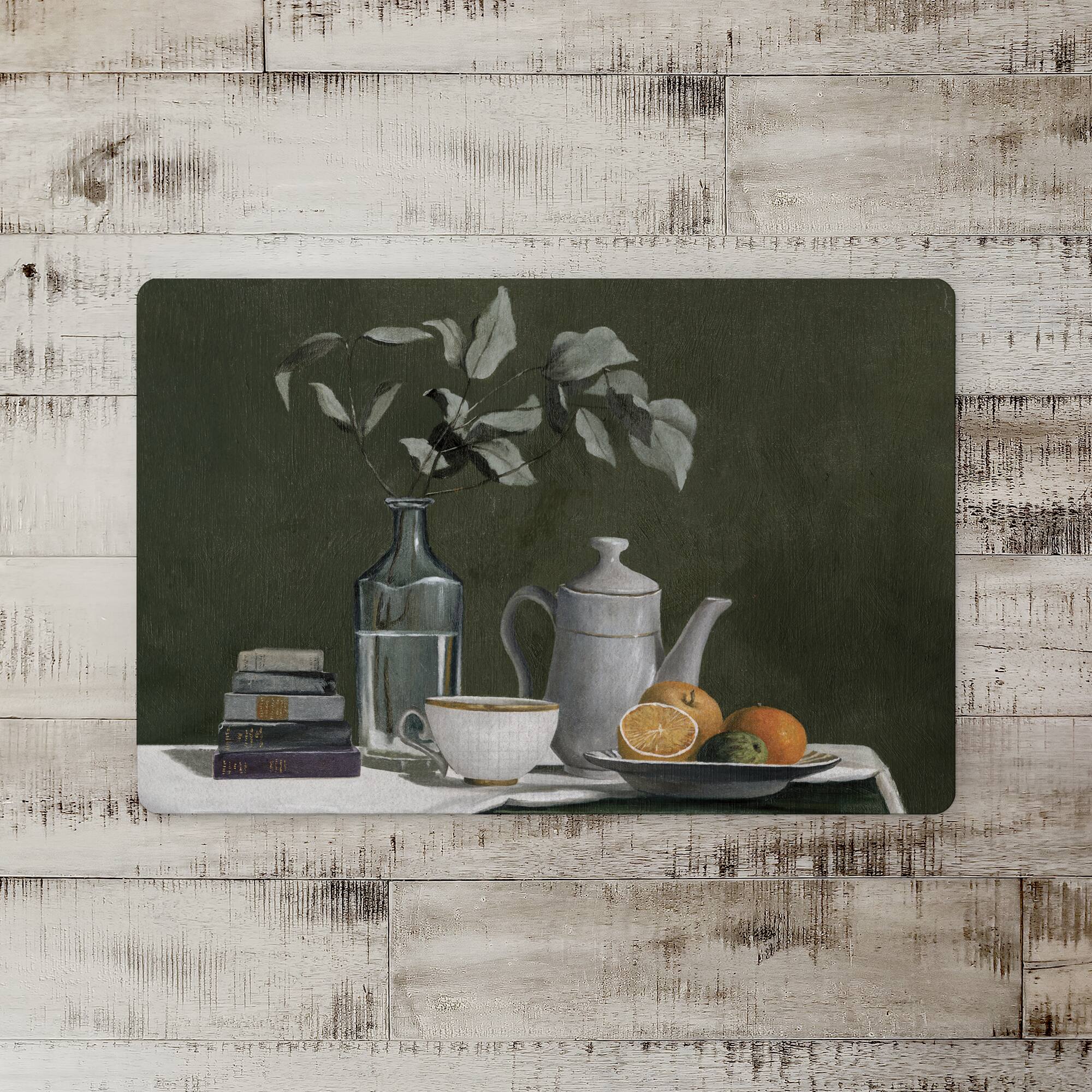 Antique Green Still Life 27" x 18" Floor Mat