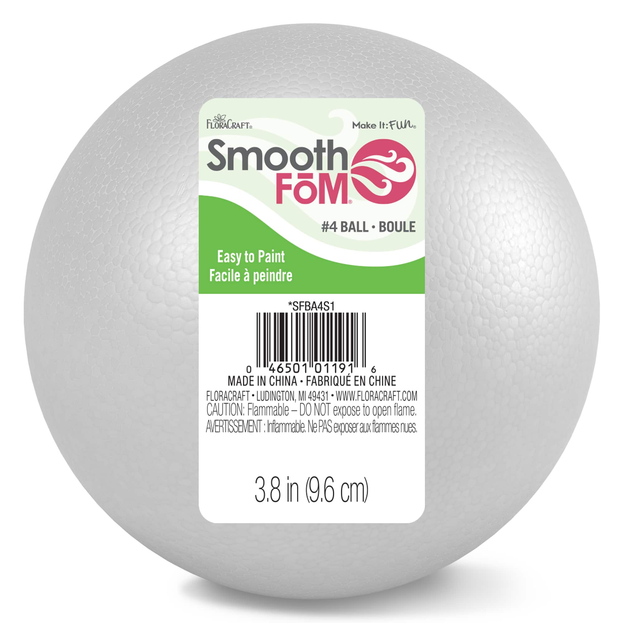 12 Pack: FloraCraft® SmoothFōM® White Foam Ball