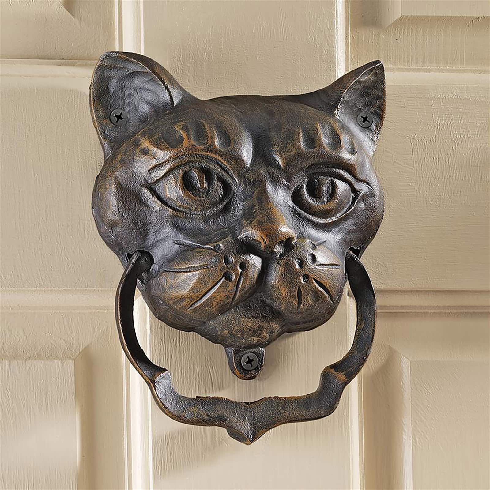 Design Toscano Black Cat Authentic Foundry Iron Door Knocker