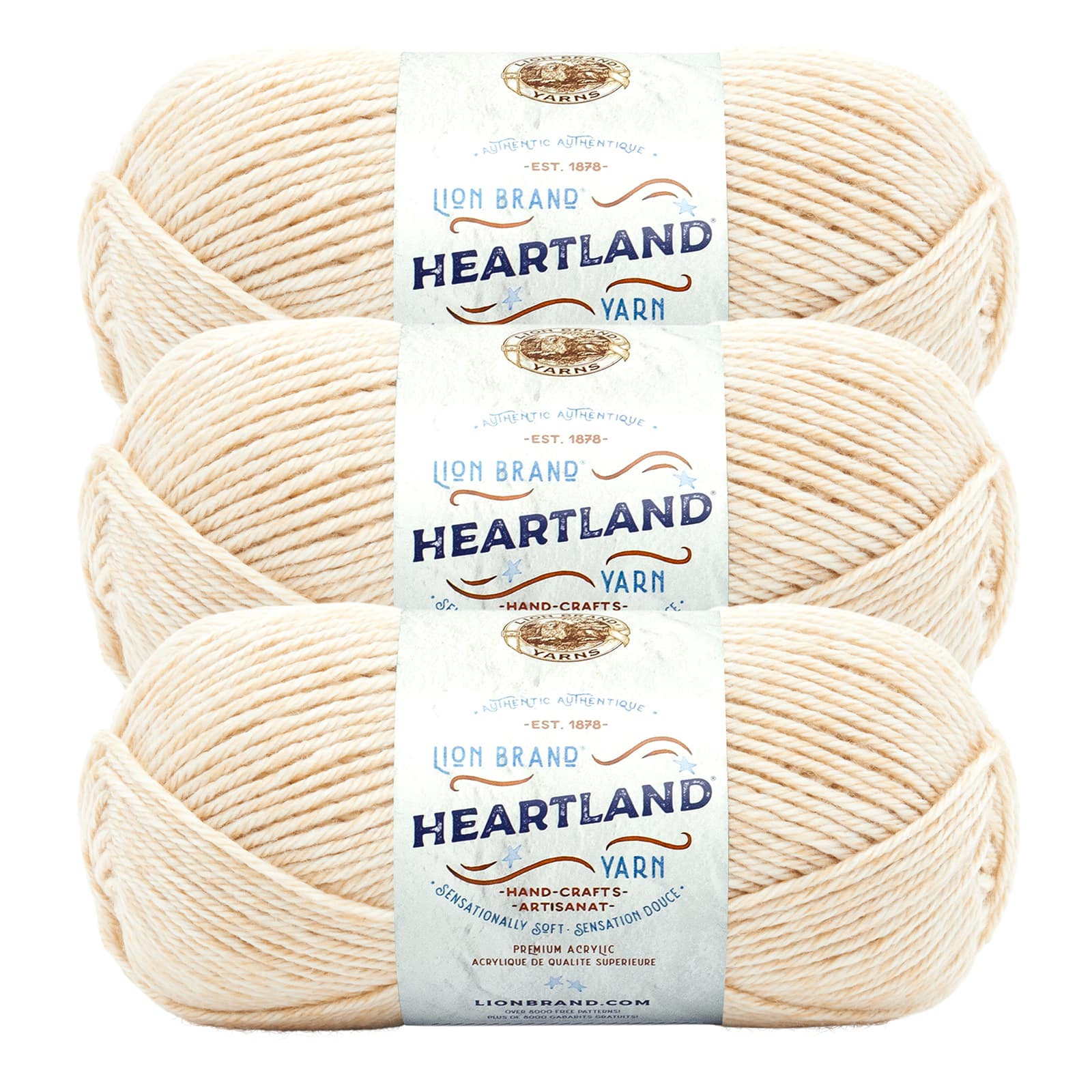 3 Pack Lion Brand® Heartland® Solid Yarn