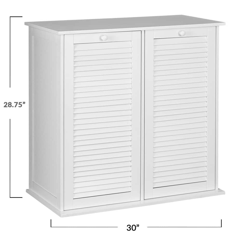 Household Essentials Tilt-out Cabinet Laundry Sorter with Shutter Front