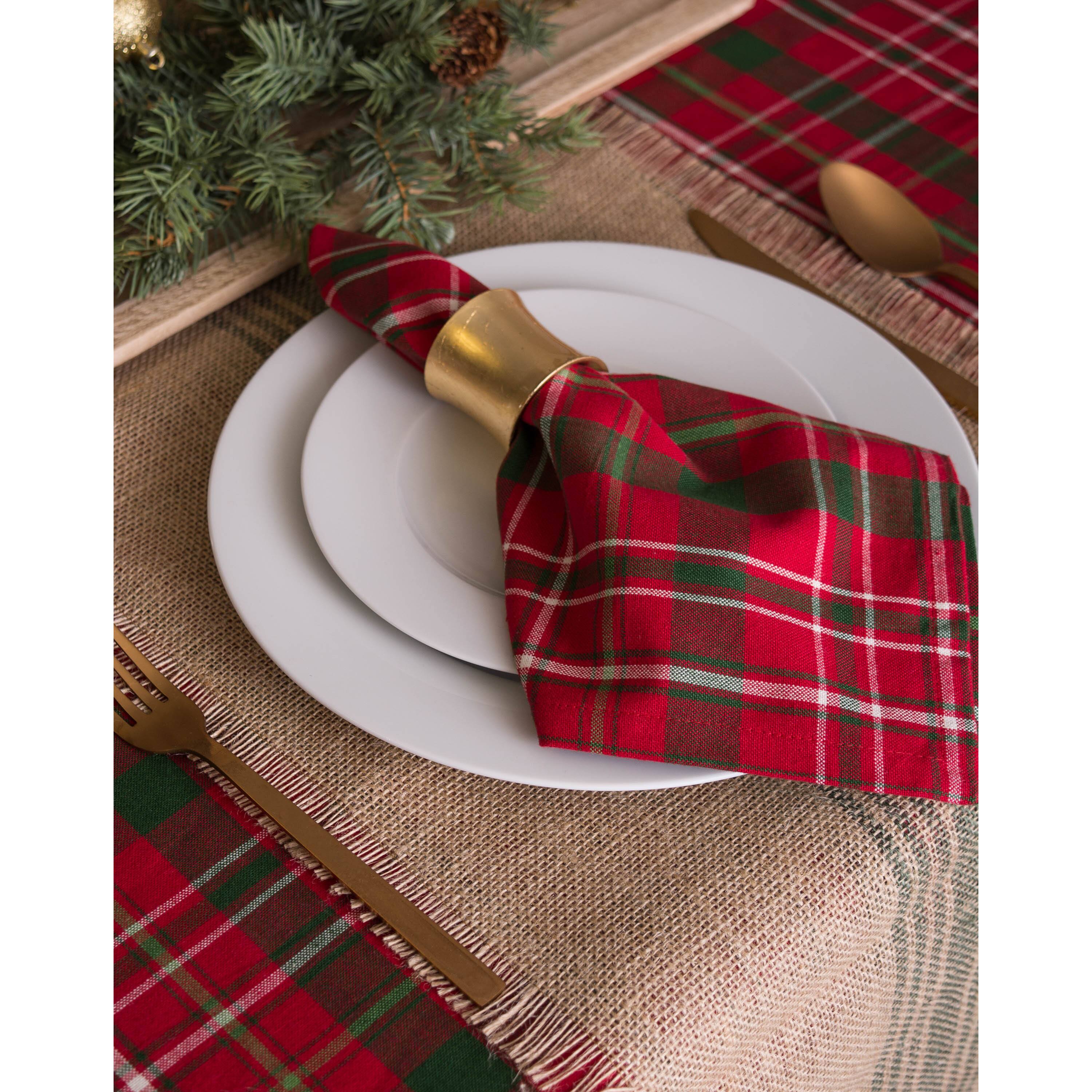 DII® Tartan Holly Plaid Napkin Set, 6ct.