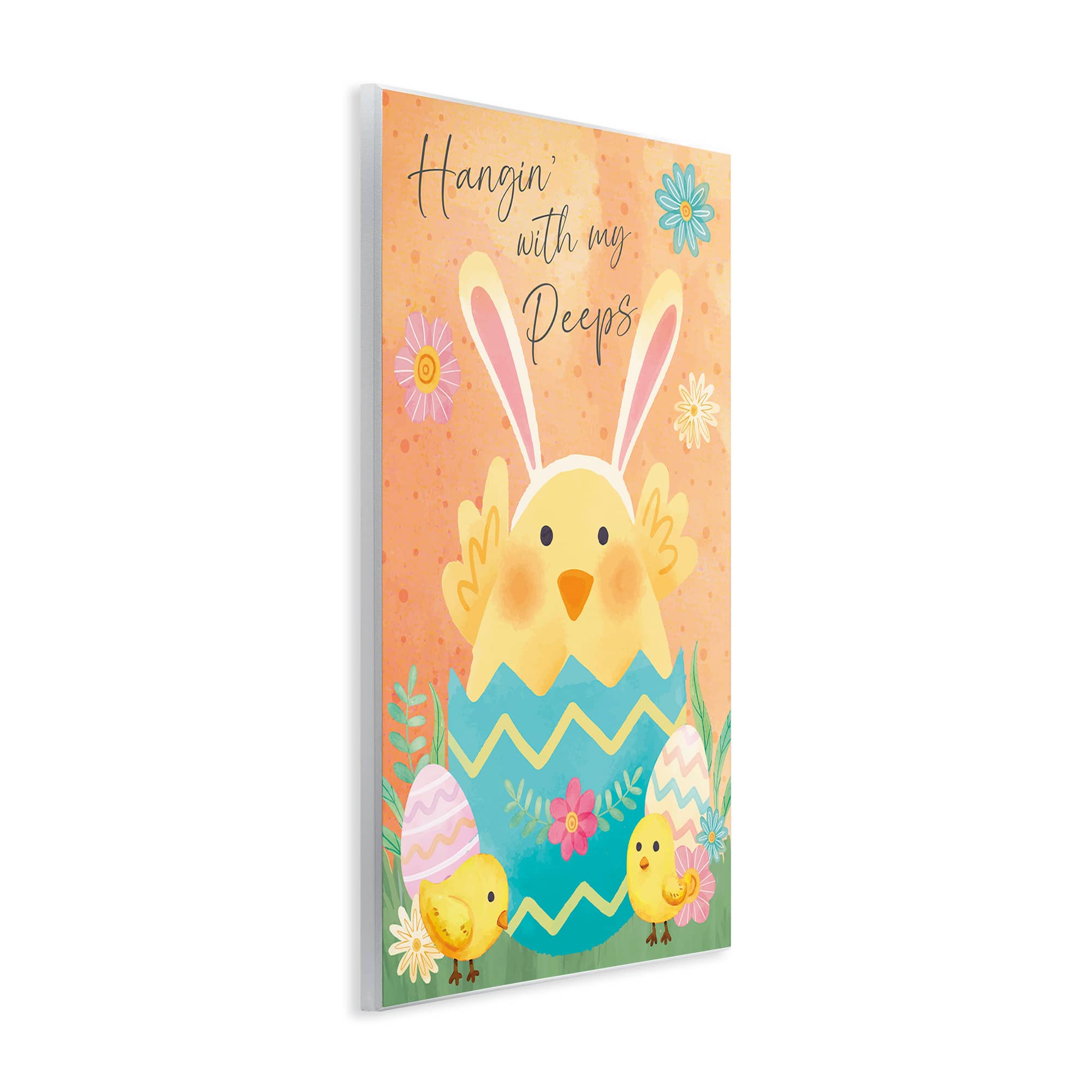 Stupell Industries Hangin&#x27; With My Peeps Easter Egg Chicks Wall Plaque Art