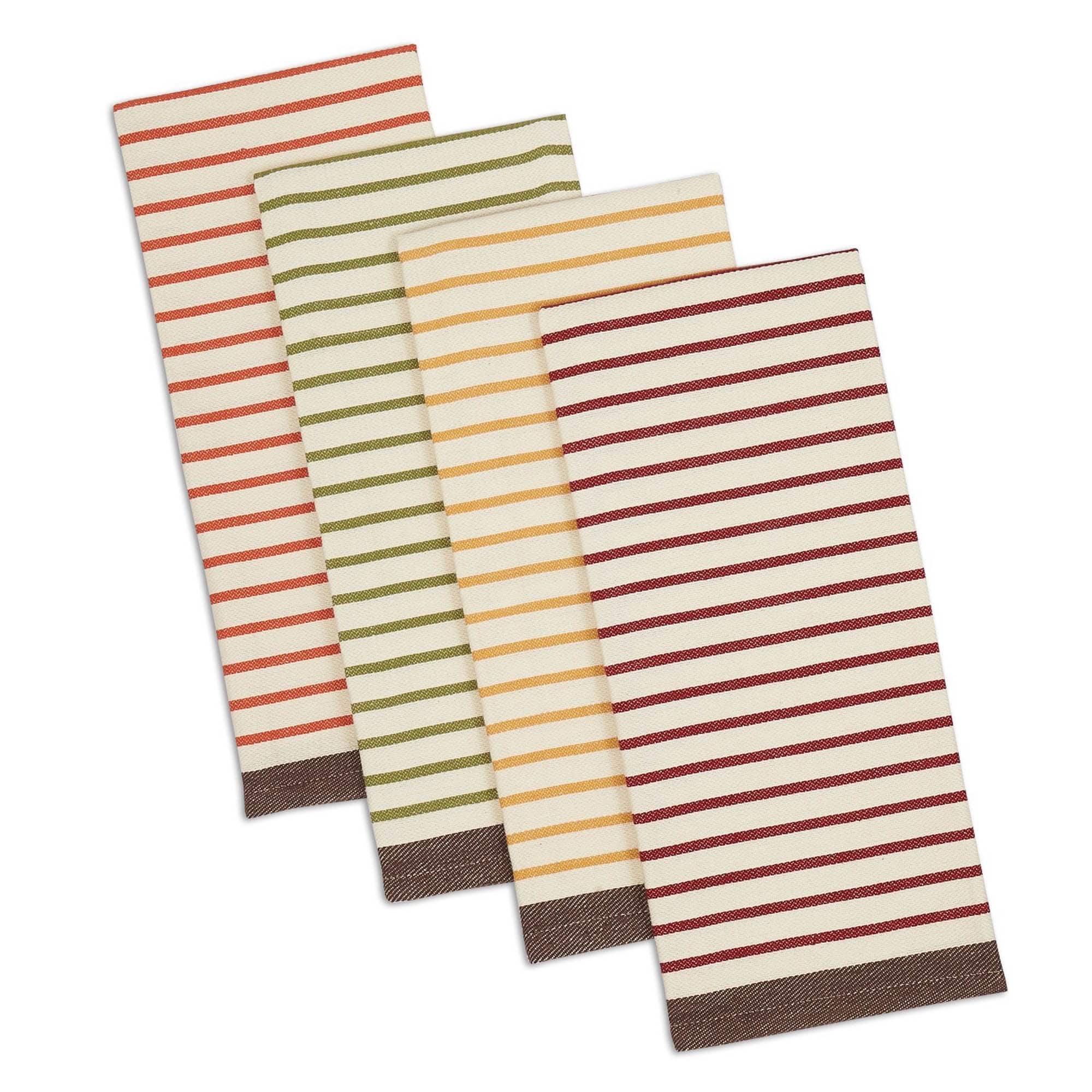 DII&#xAE; Harvest Prep Stripe Woven Dishtowel Set