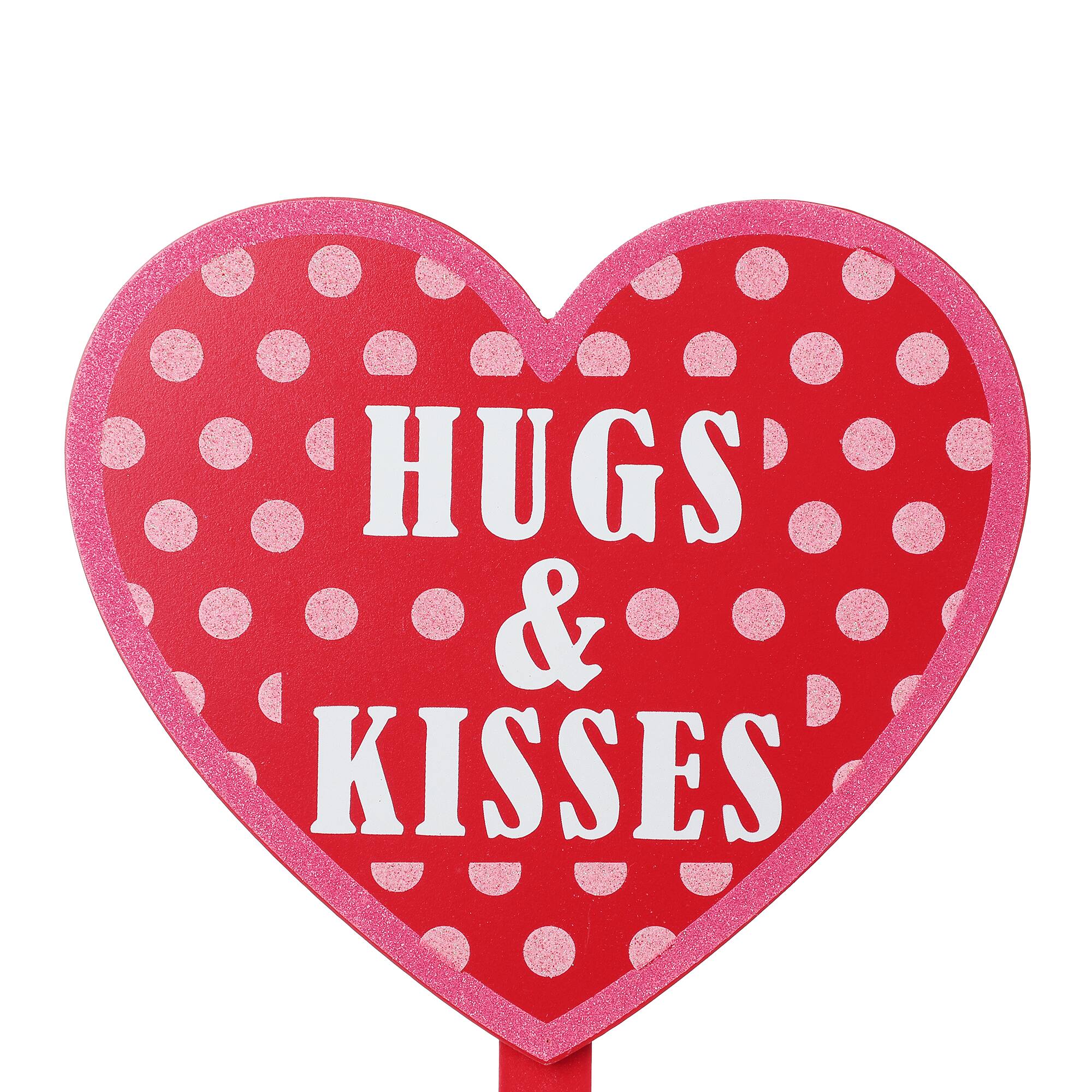 Glitzhome&#xAE; 15&#x22; Wooden Heart-Shaped Valentine&#x27;s Yard Stakes Set