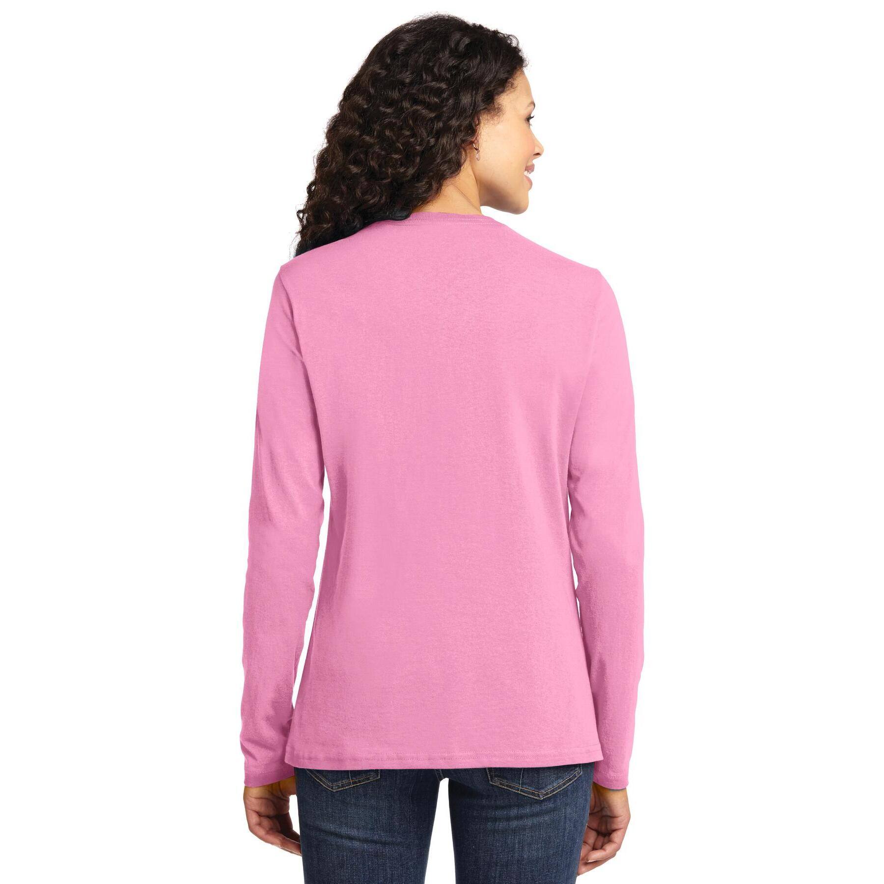 Port & Company® Core Cotton Colors Long Sleeve Ladies T-Shirt