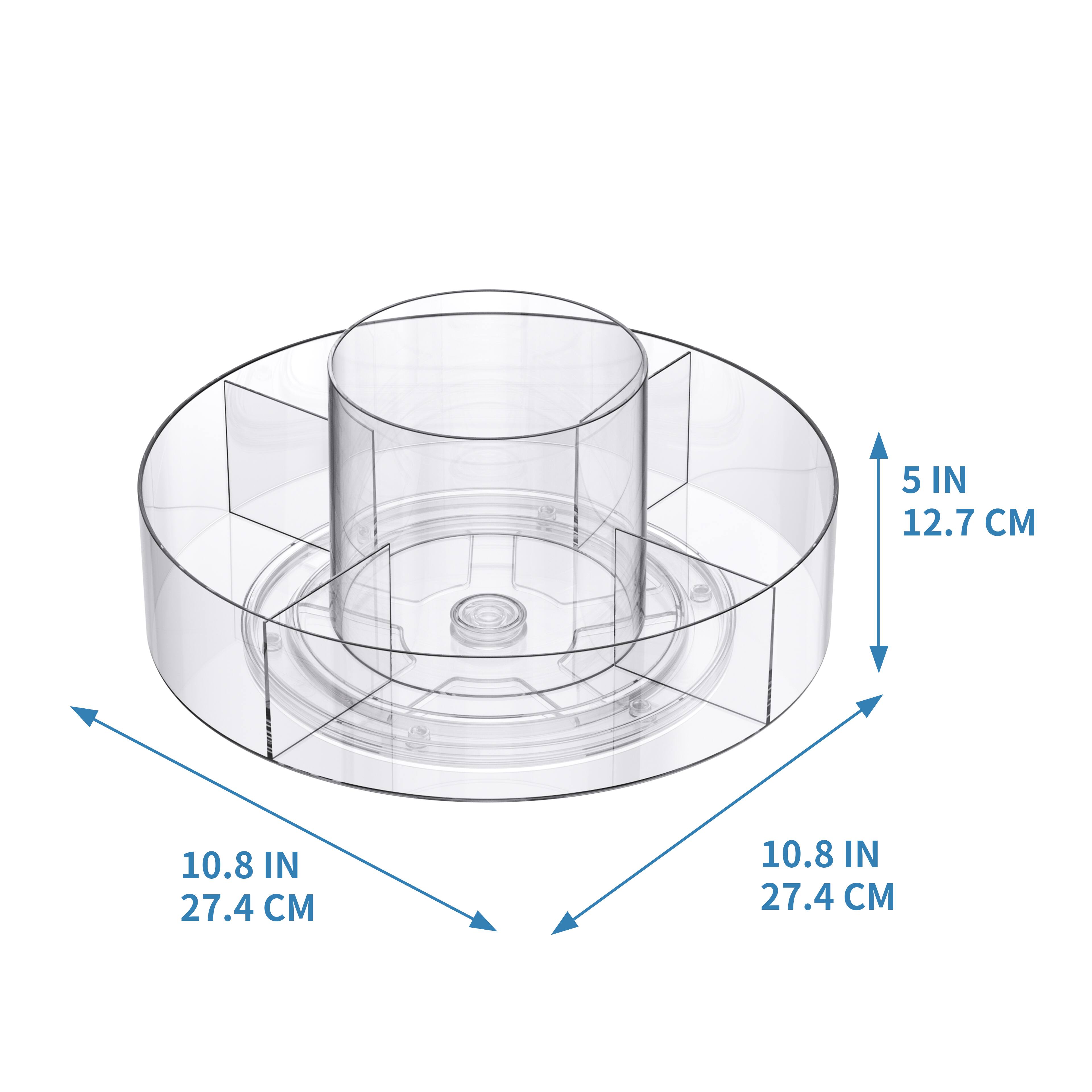 6 Pack: 11" Clear Rotating Storage Tray by Simply Tidy®