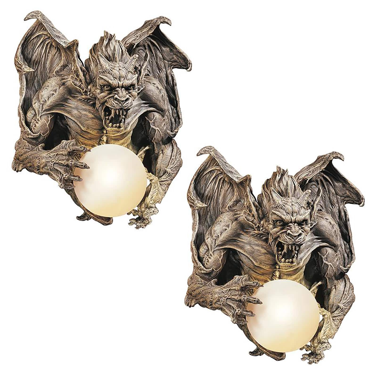 Design Toscano 17&#x22; Merciless The Gargoyle Lighted Wall Sculpture Set