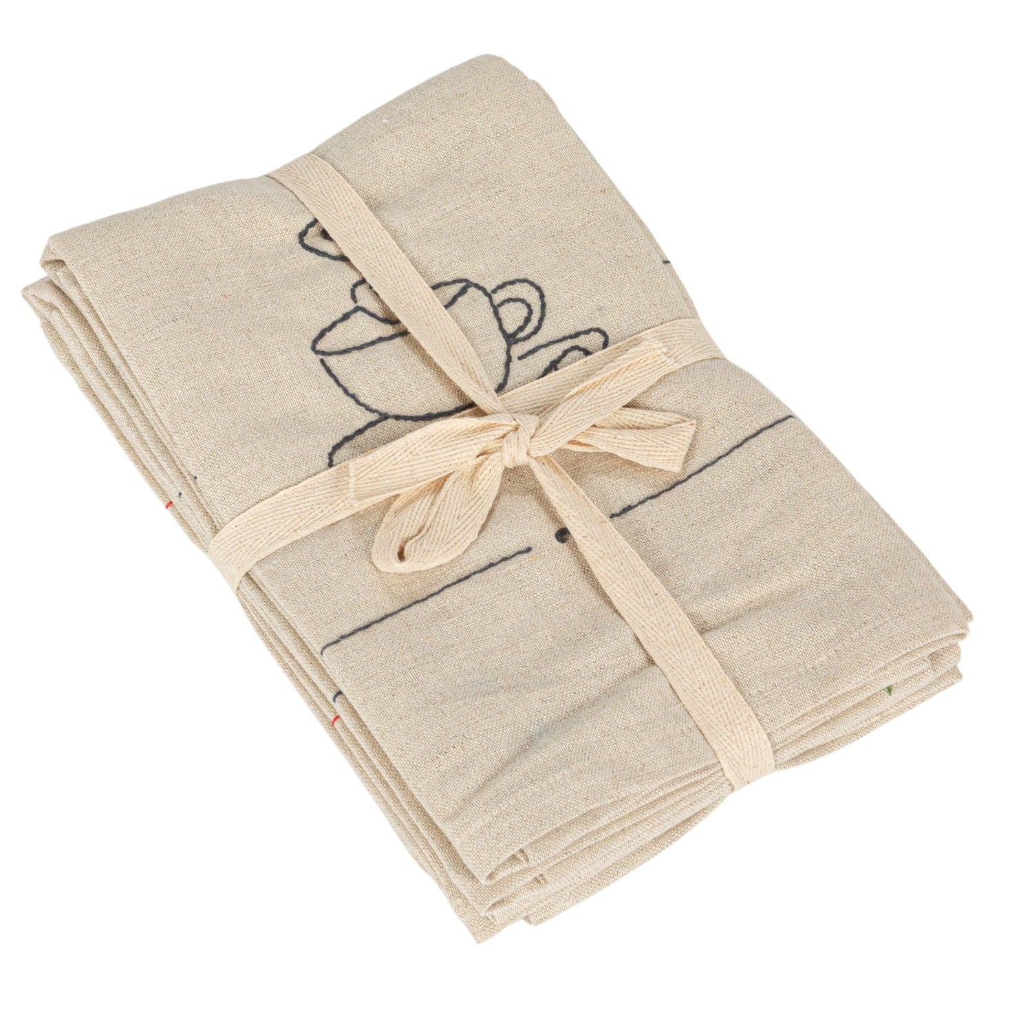 Coffee Mug Linen &#x26; Cotton Blend Tea Towels, 4ct.