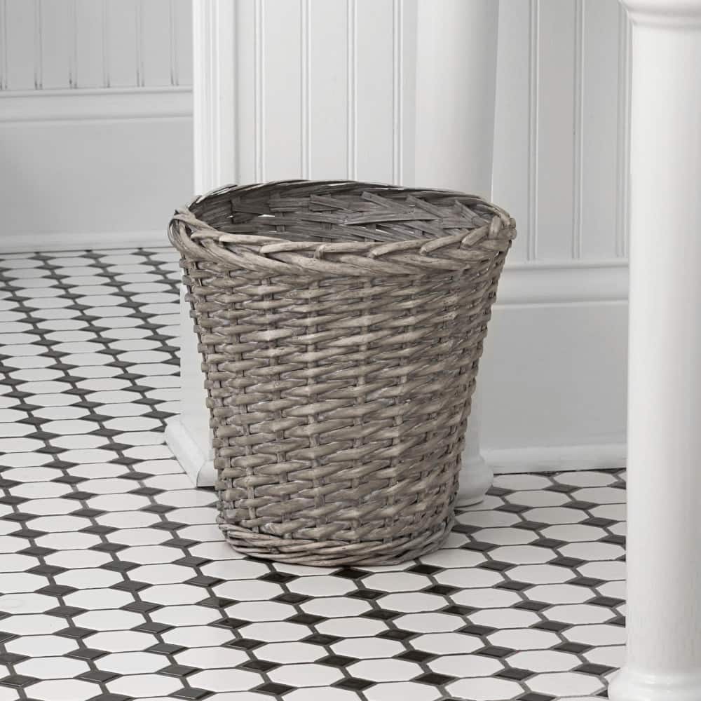 Household Essentials 7" Woven Wicker Waste Basket