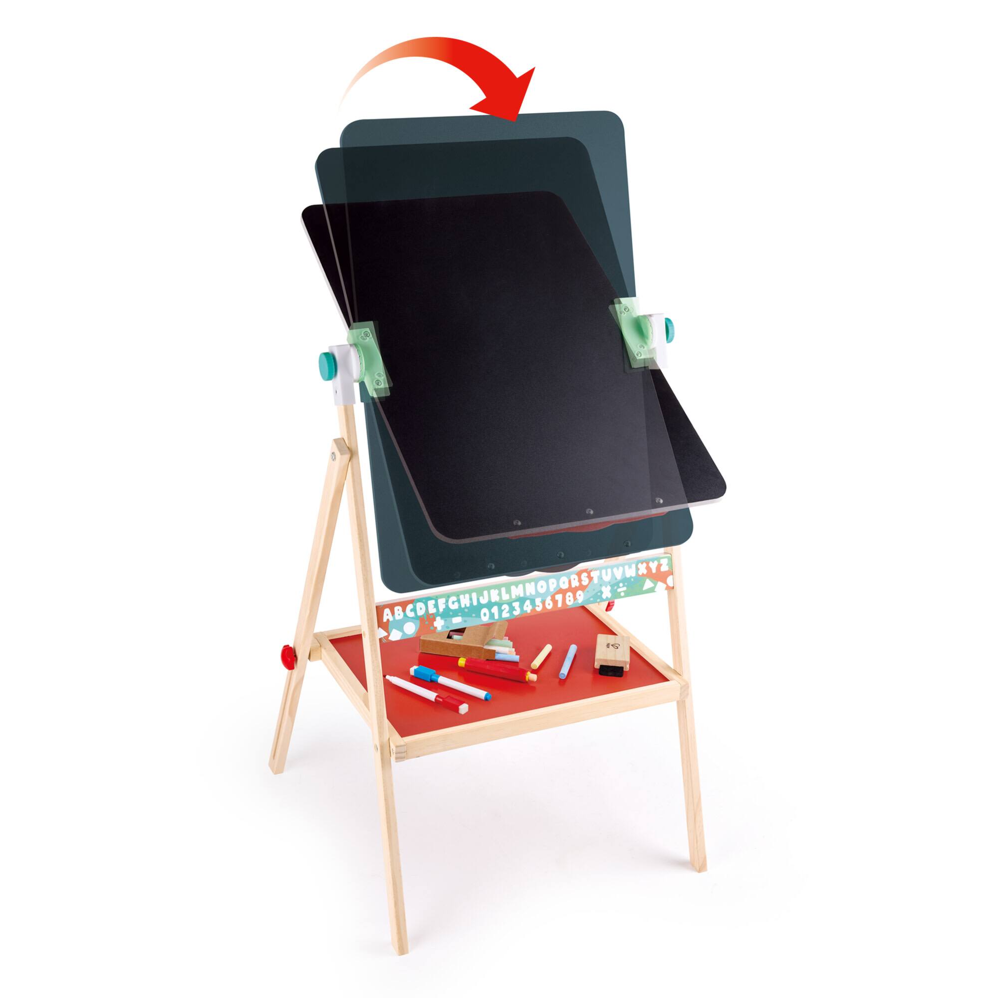 Hape Standing Easel Double-Sided Chalkboard & Whiteboard