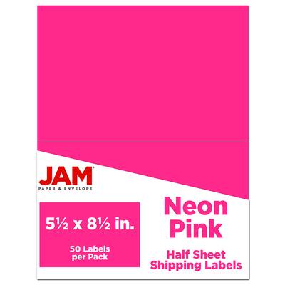 JAM Paper Shipping Labels, 50ct., Color: Neon Pink | Michaels