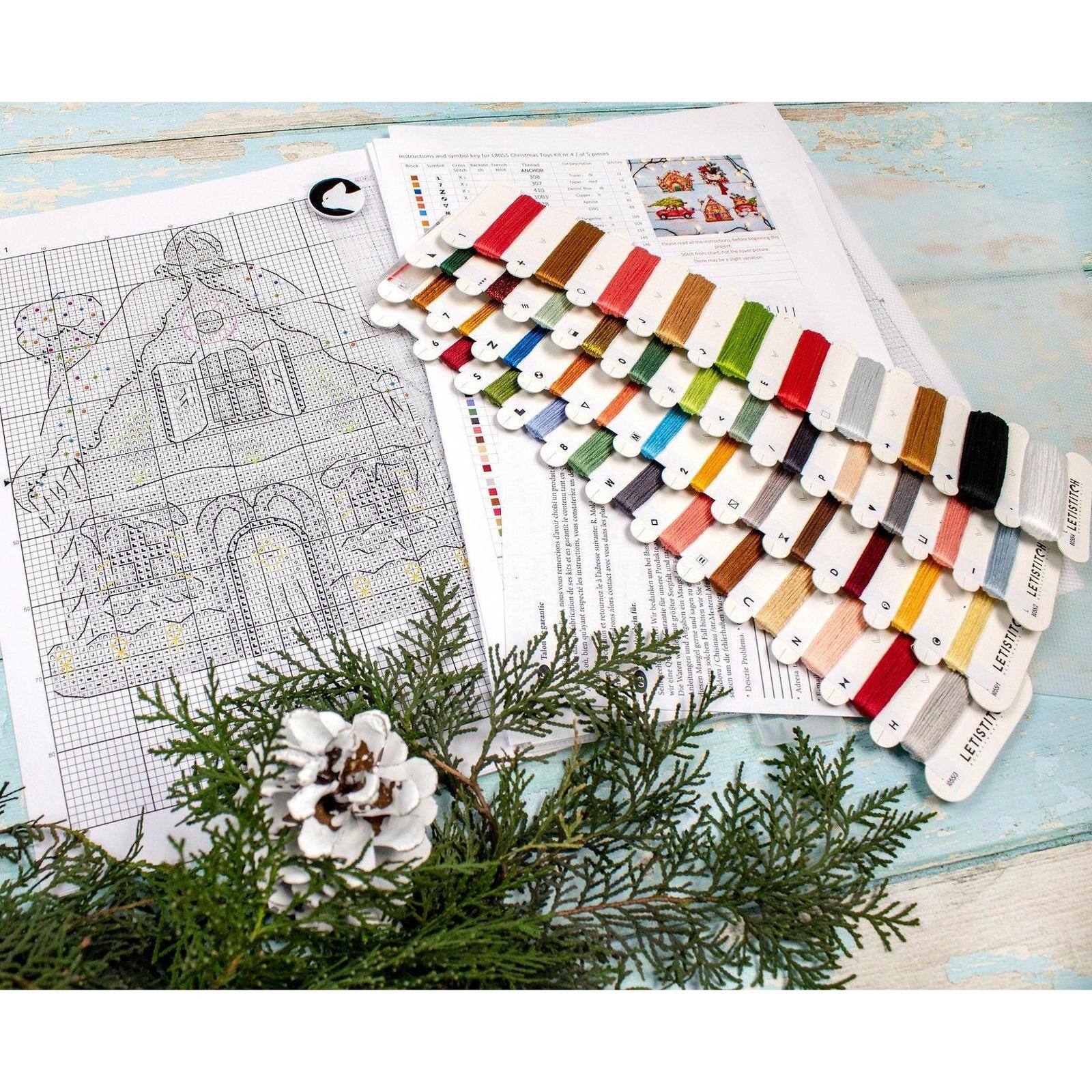 Letistitch Christmas Ornaments Counted Cross Stitch Kit
