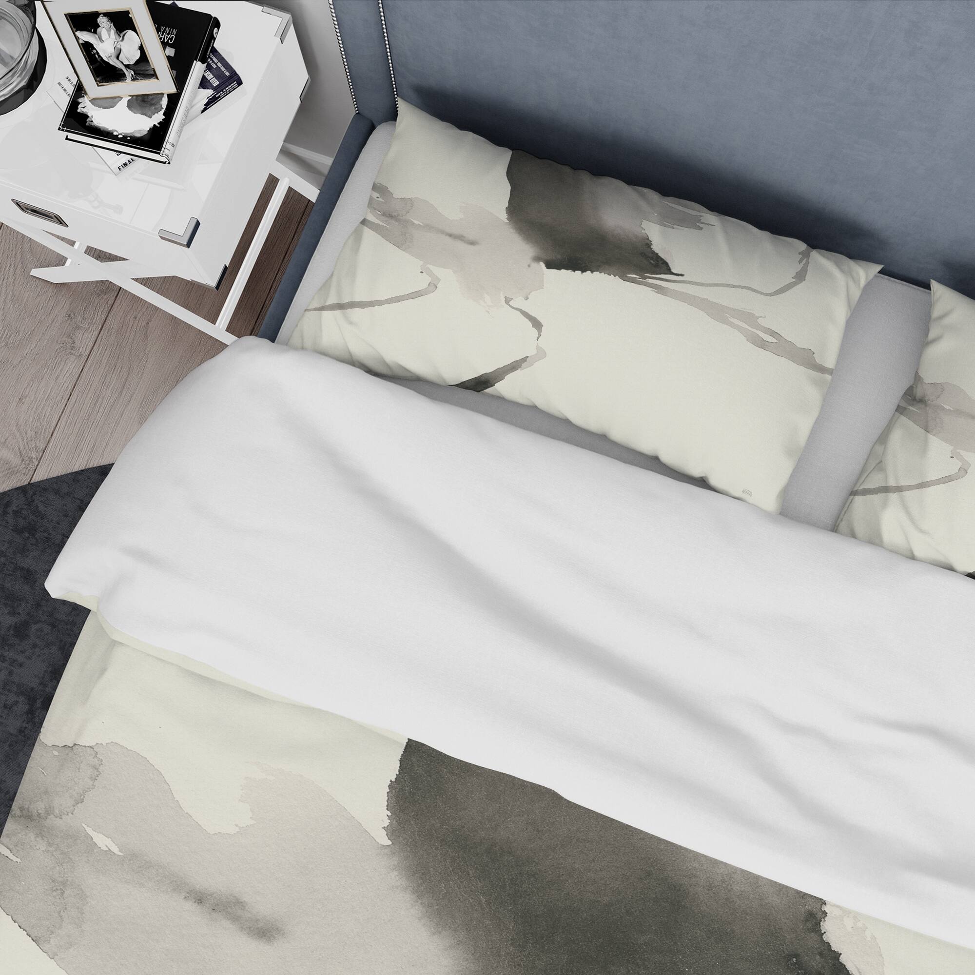 Designart &#x27;minimal geometric Gesture I&#x27; Geometric Bedding Set - Duvet Cover &#x26; Shams