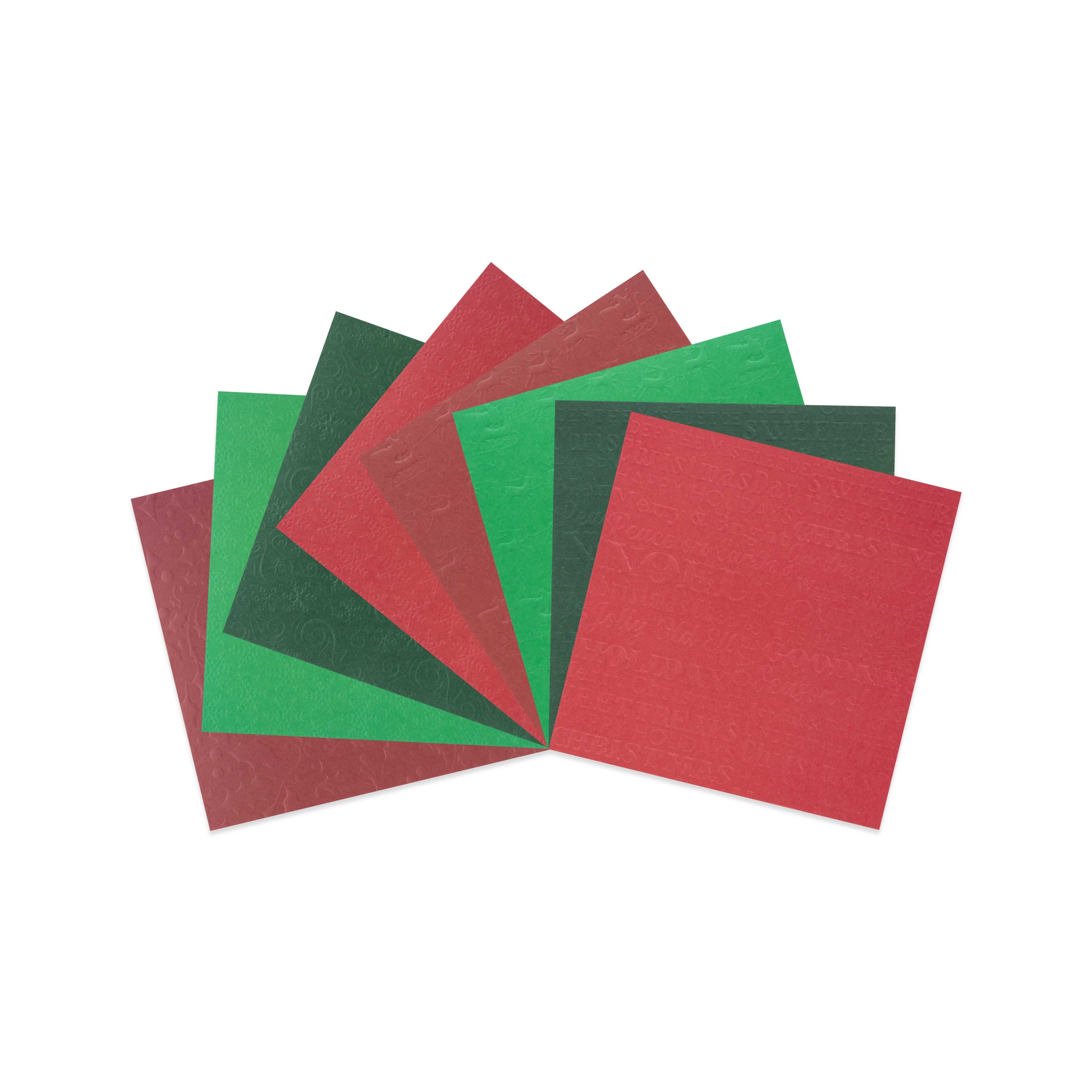 6&#x22; x 6&#x22; Christmas Embossed Paper Pad by Recollections&#x2122;, 16 Sheets