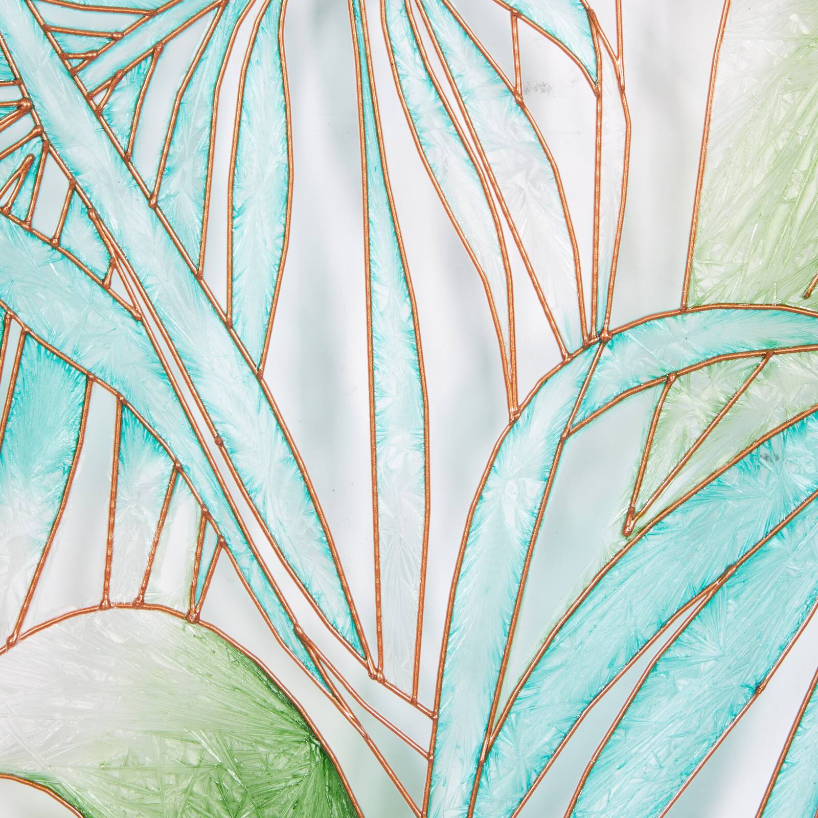 CosmoLiving by Cosmopolitan 35.5" Green Glass Wall Décor Set